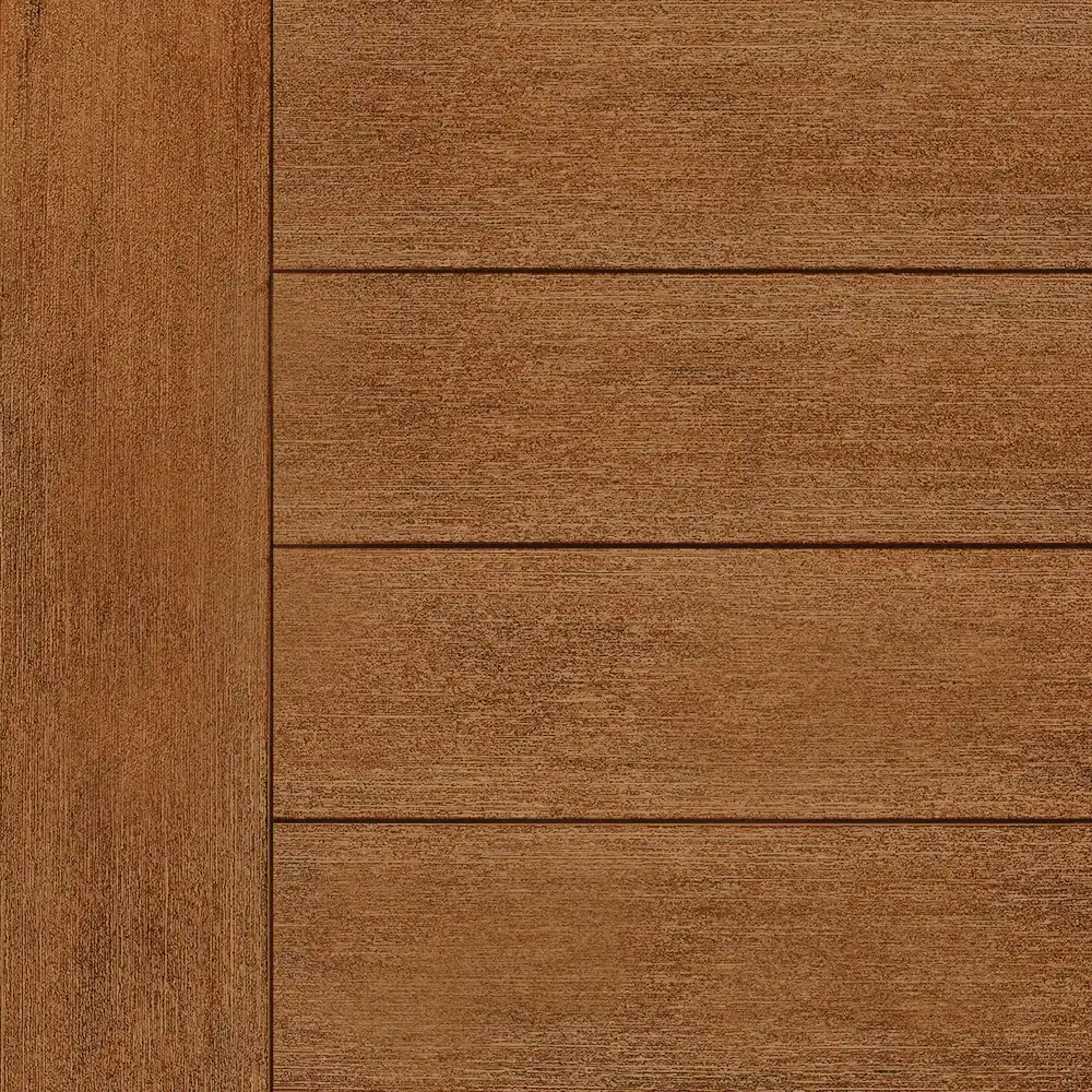 TruNorth composite decking swatch in Mocha colour with rich brown woodgrain texture and low-maintenance finish