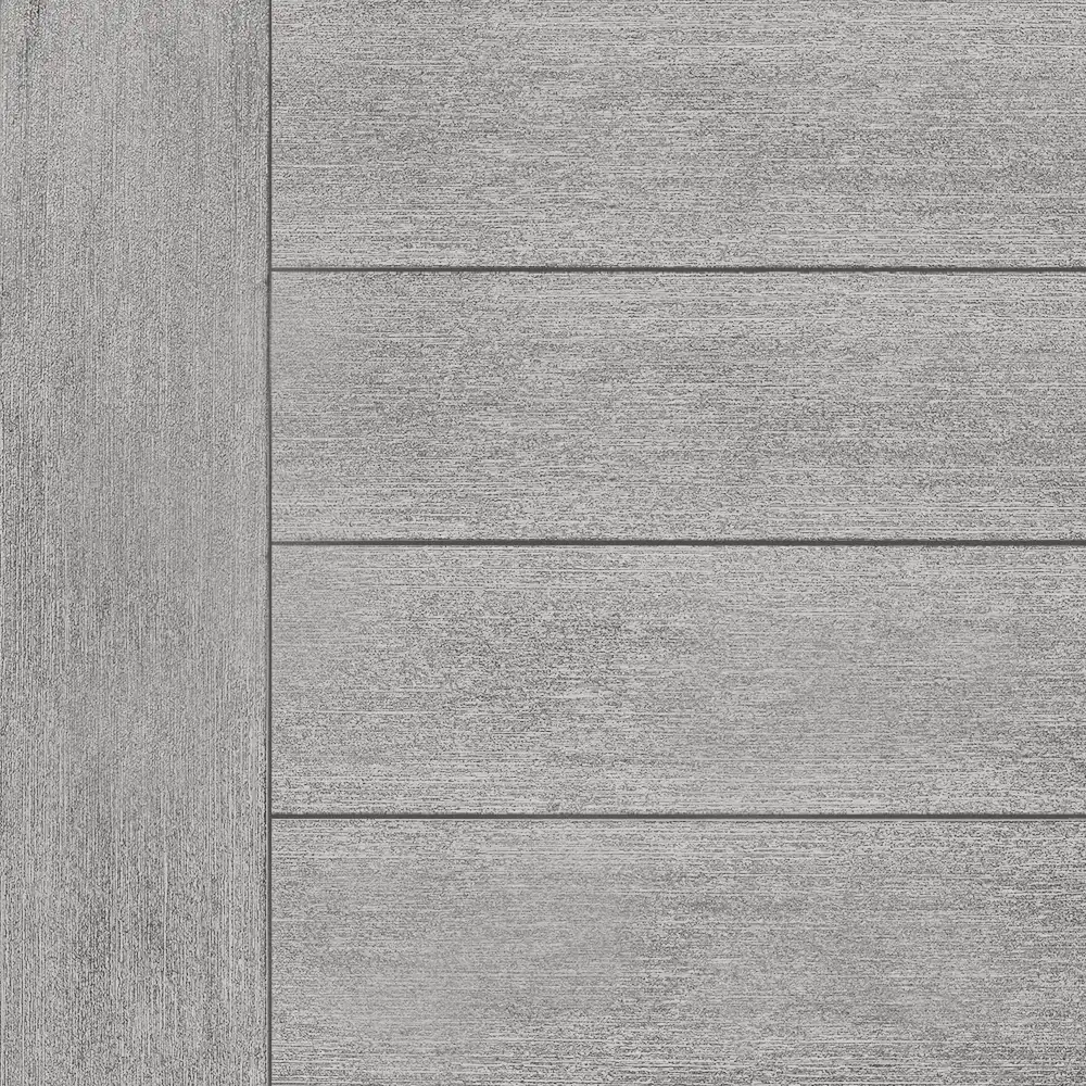 TruNorth composite decking swatch in Stone Grey colour with modern grey woodgrain texture and low-maintenance finish
