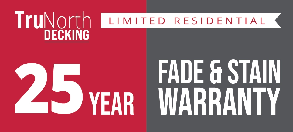 25 year limited warranty icon for TruNorth Accuspan and Enviroboard composite decking