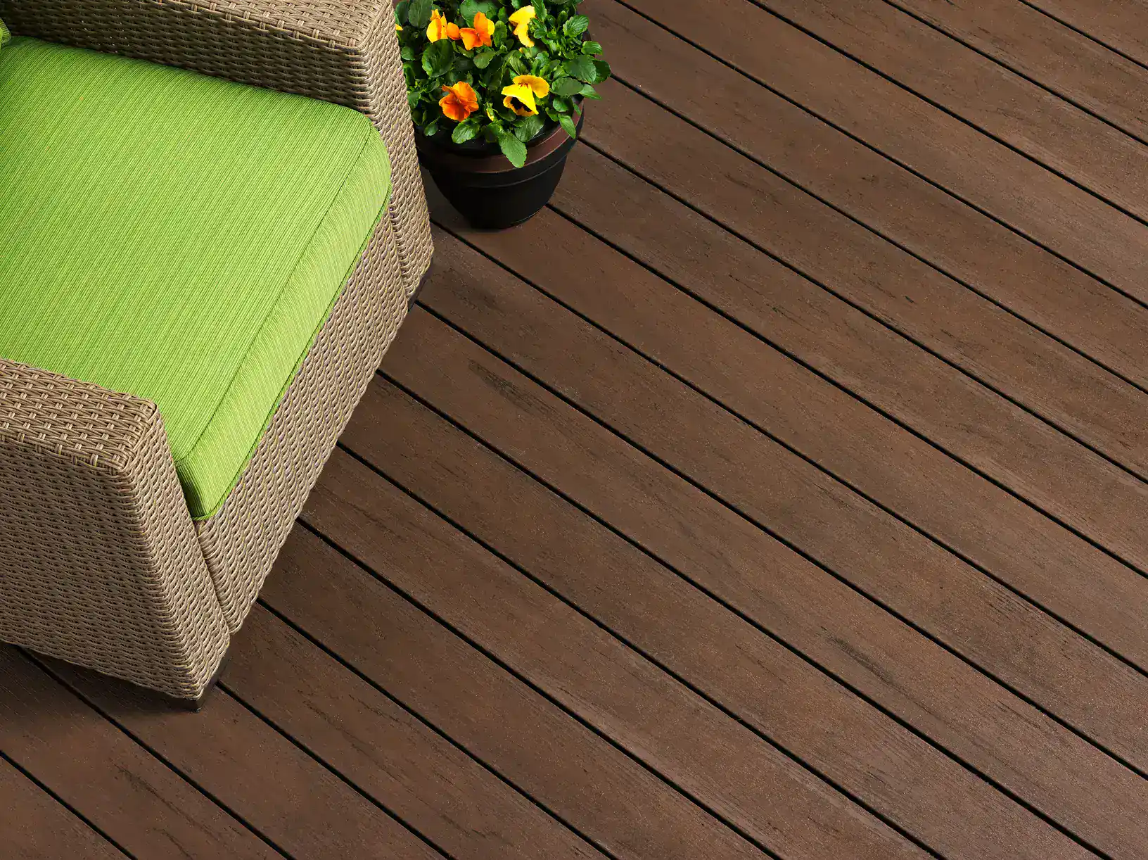 Tropical Walnut Wicker Chair 1