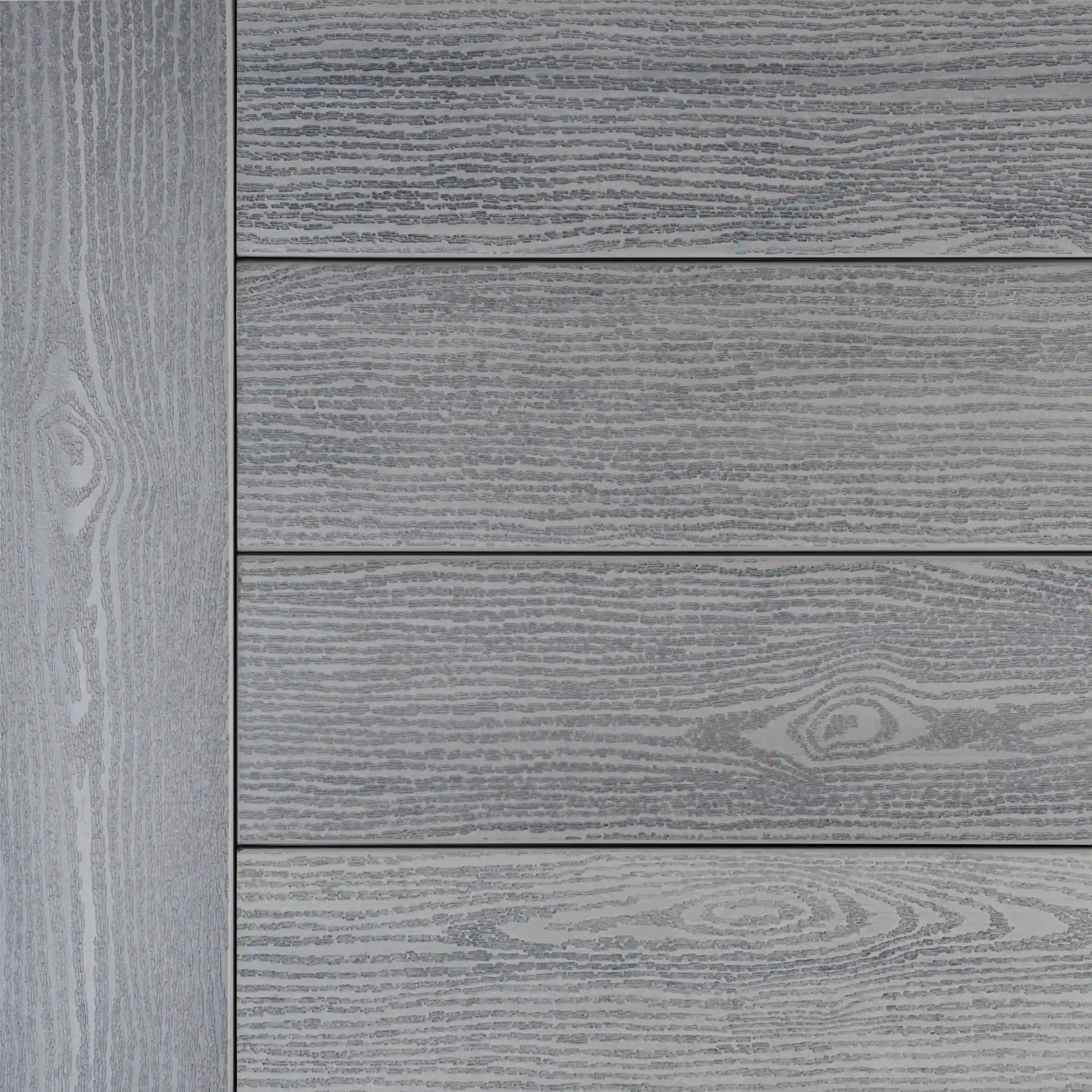 TruNorth Clubhouse Ultra Driftwood composite decking colour swatch featuring a weathered grey wood-look finish.