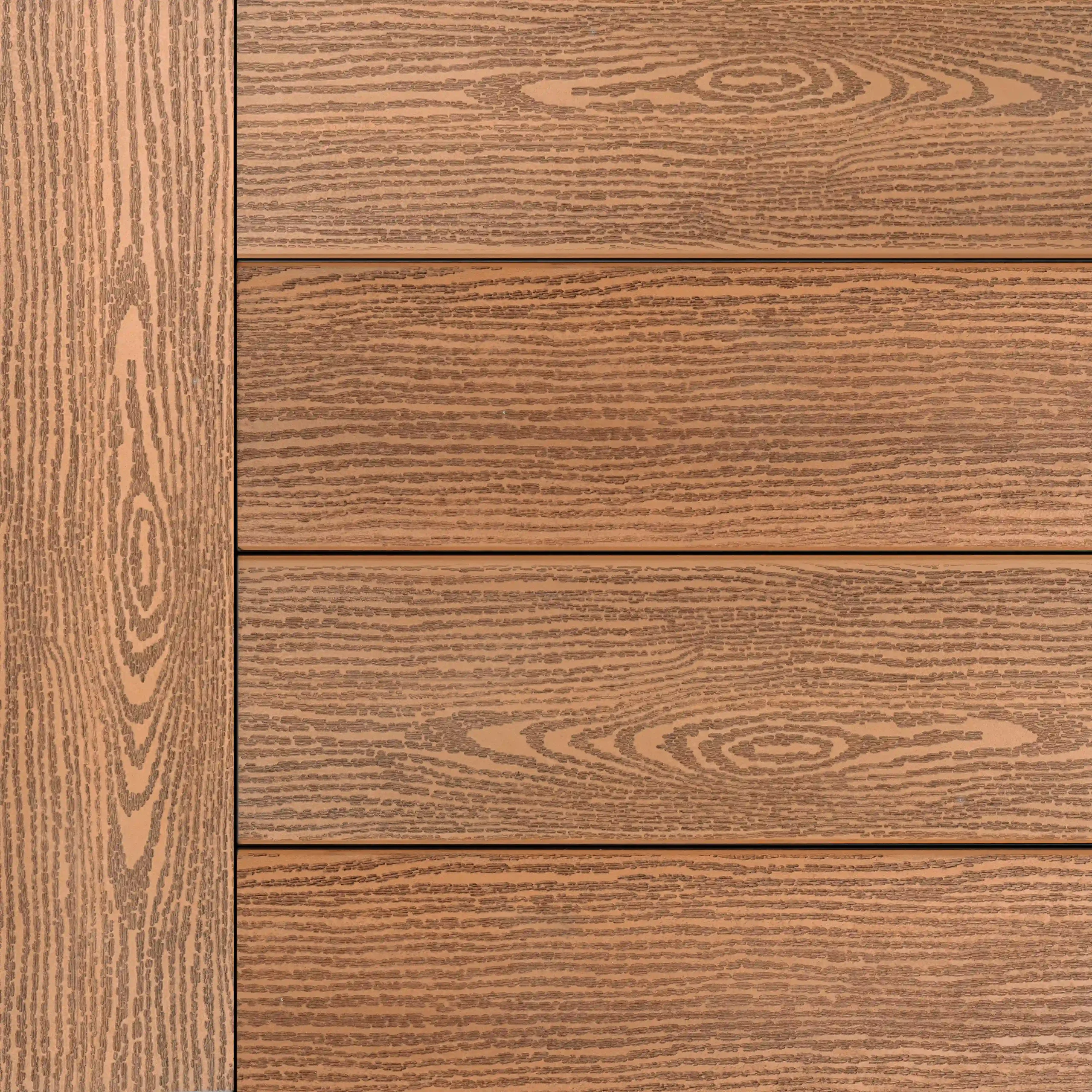 TruNorth Clubhouse Ultra Ipe composite decking colour swatch featuring a rich exotic hardwood-inspired brown finish.