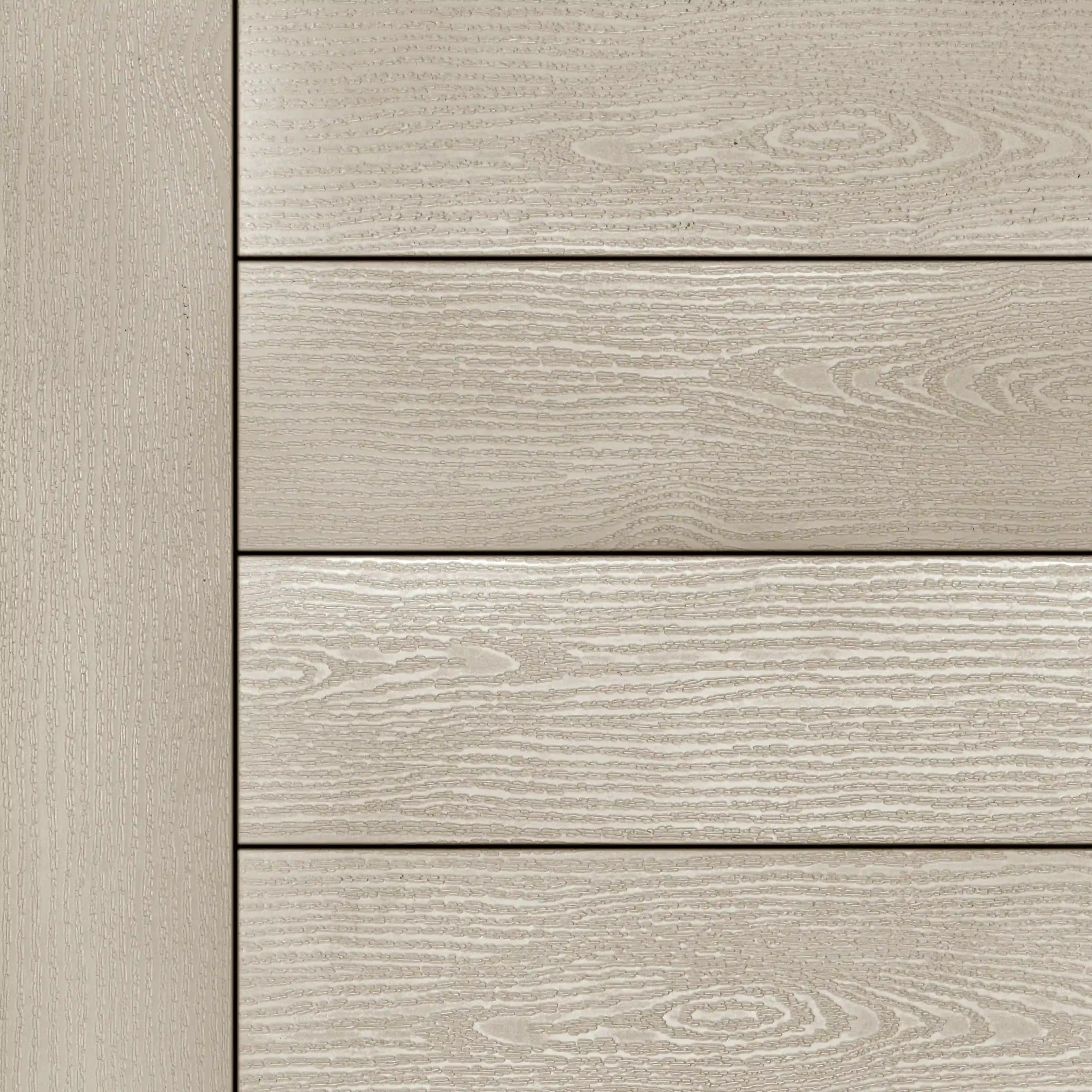 TruNorth Clubhouse Ultra Sandstone composite decking colour swatch featuring a warm beige wood-look decking finish.