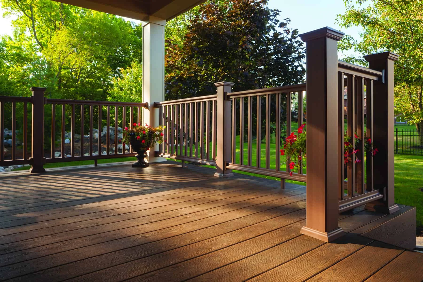 TruNorth Clubhouse Walnut deck installation photo