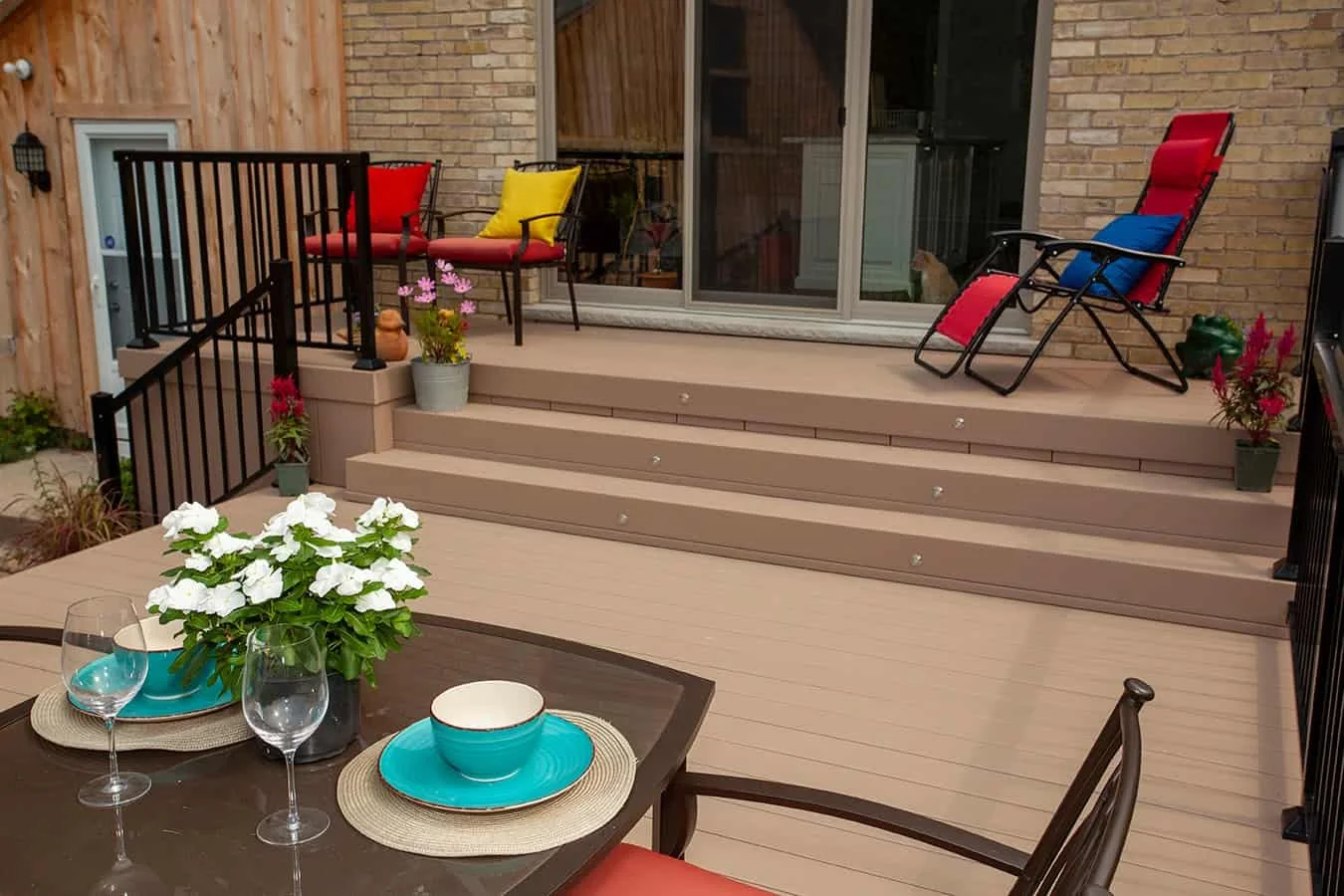 TruNorth Clubhouse Cobblestone deck installation photo