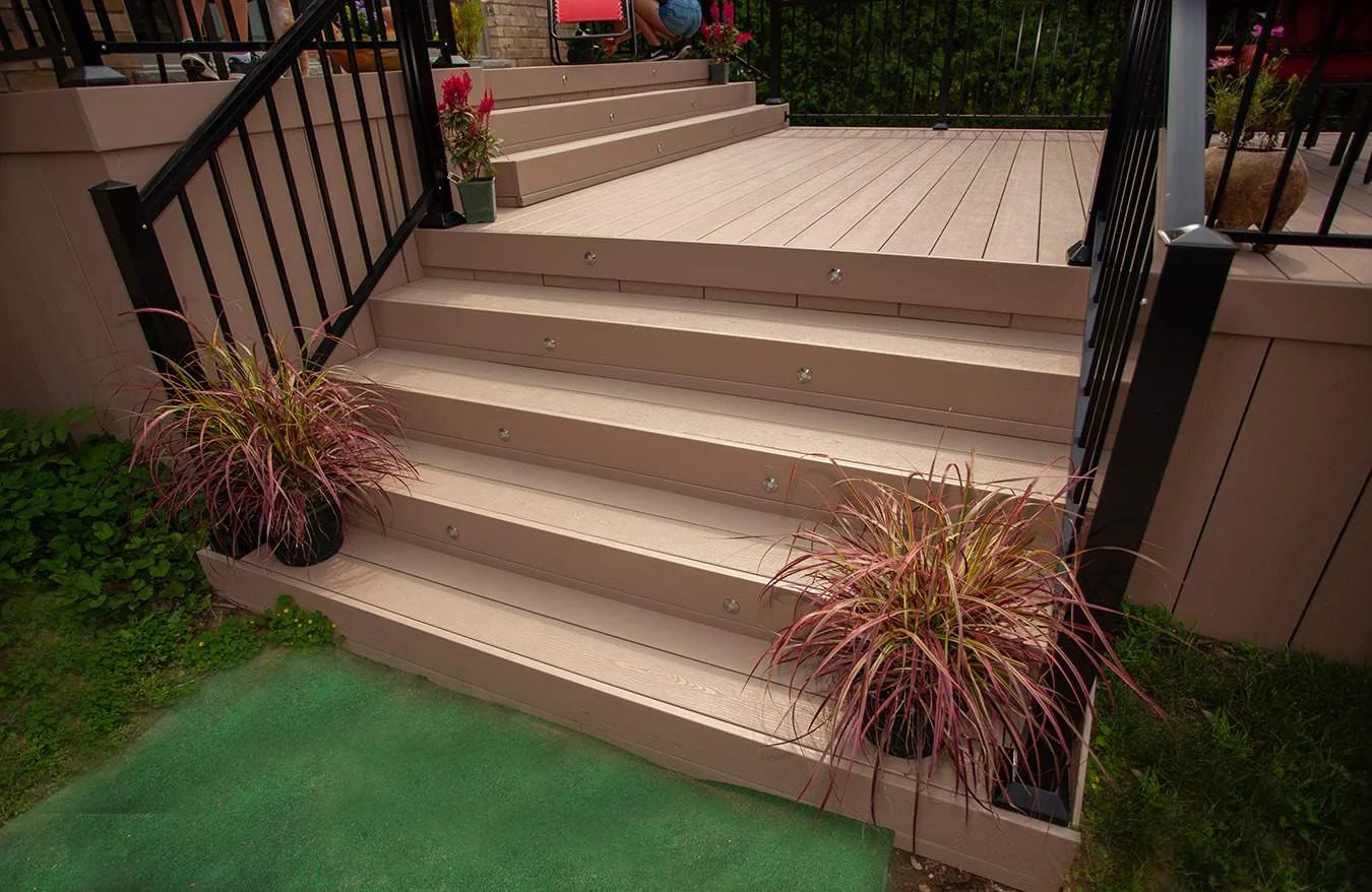 TruNorth Clubhouse Cobblestone deck installation photo