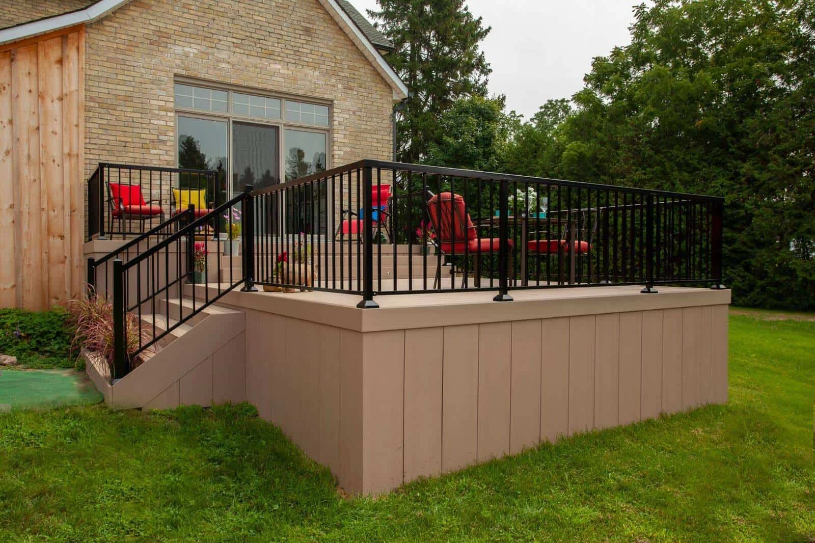 TruNorth Clubhouse Cobblestone deck installation photo
