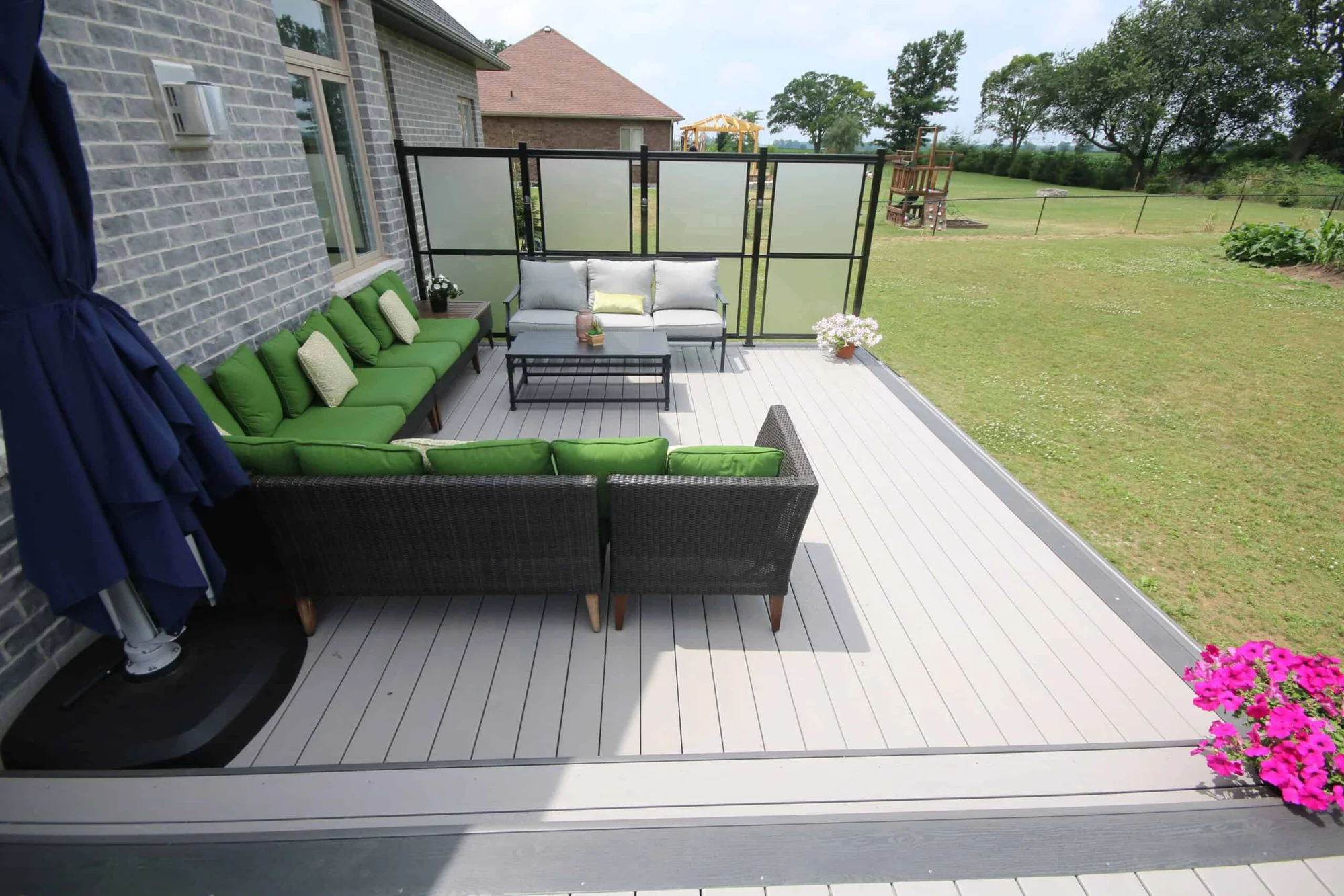 TruNorth Clubhouse Brookstone PVC decking installation photo