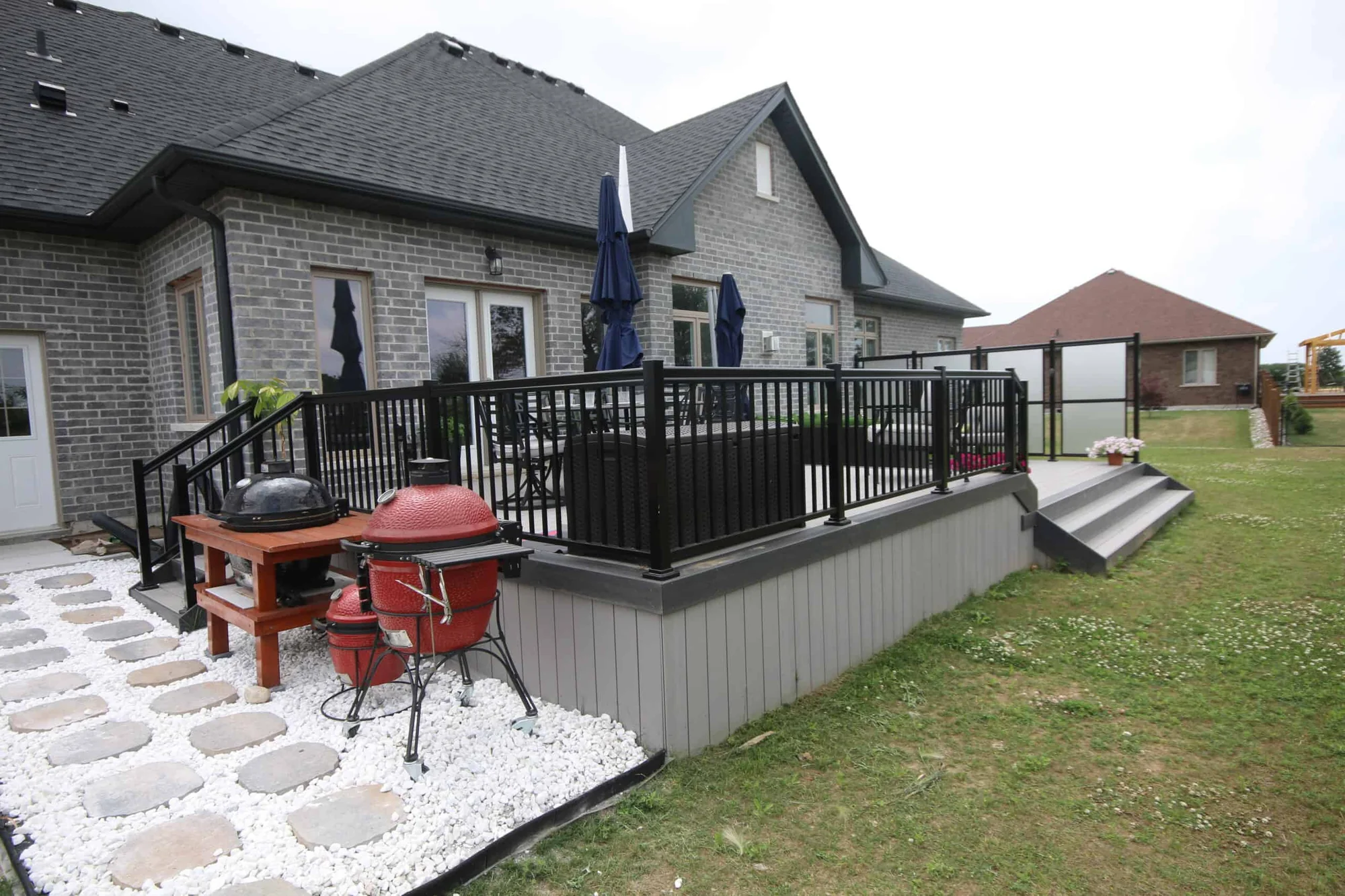 TruNorth Clubhouse Brookstone PVC decking installation photo