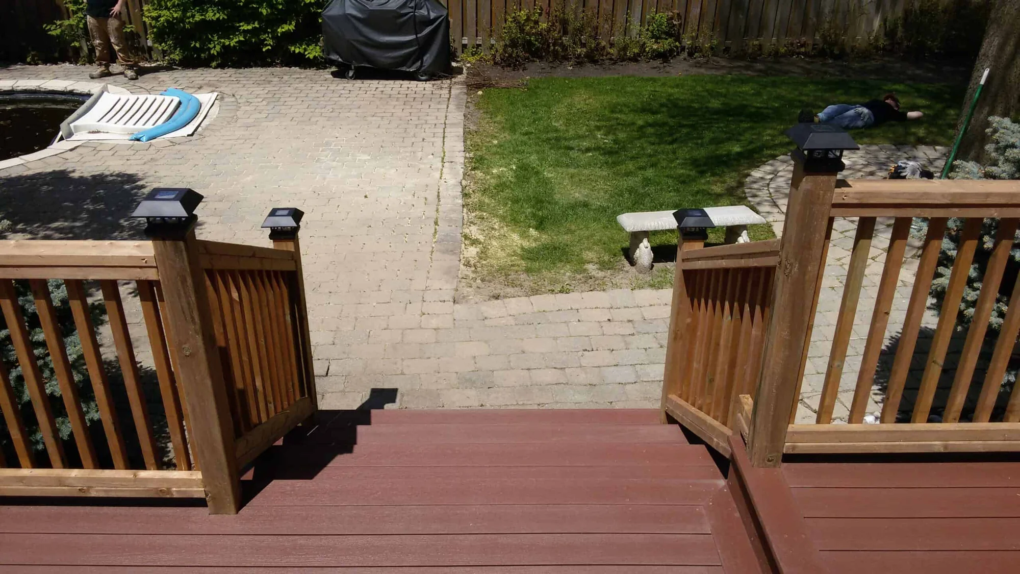 TruNorth Composite Bordeaux deck installation photo
