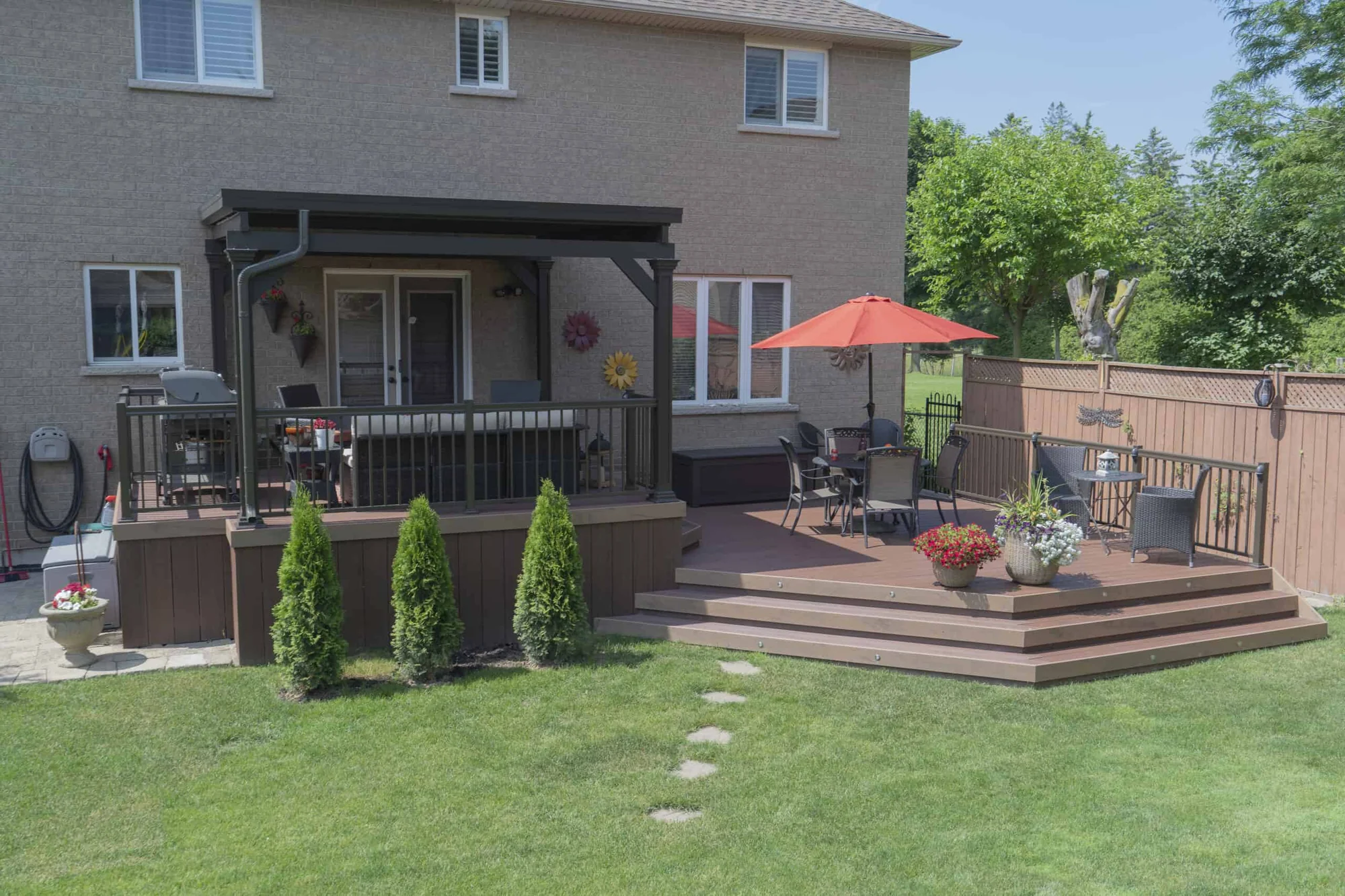 TruNorth Composite Brazilian Cherry deck installation photo