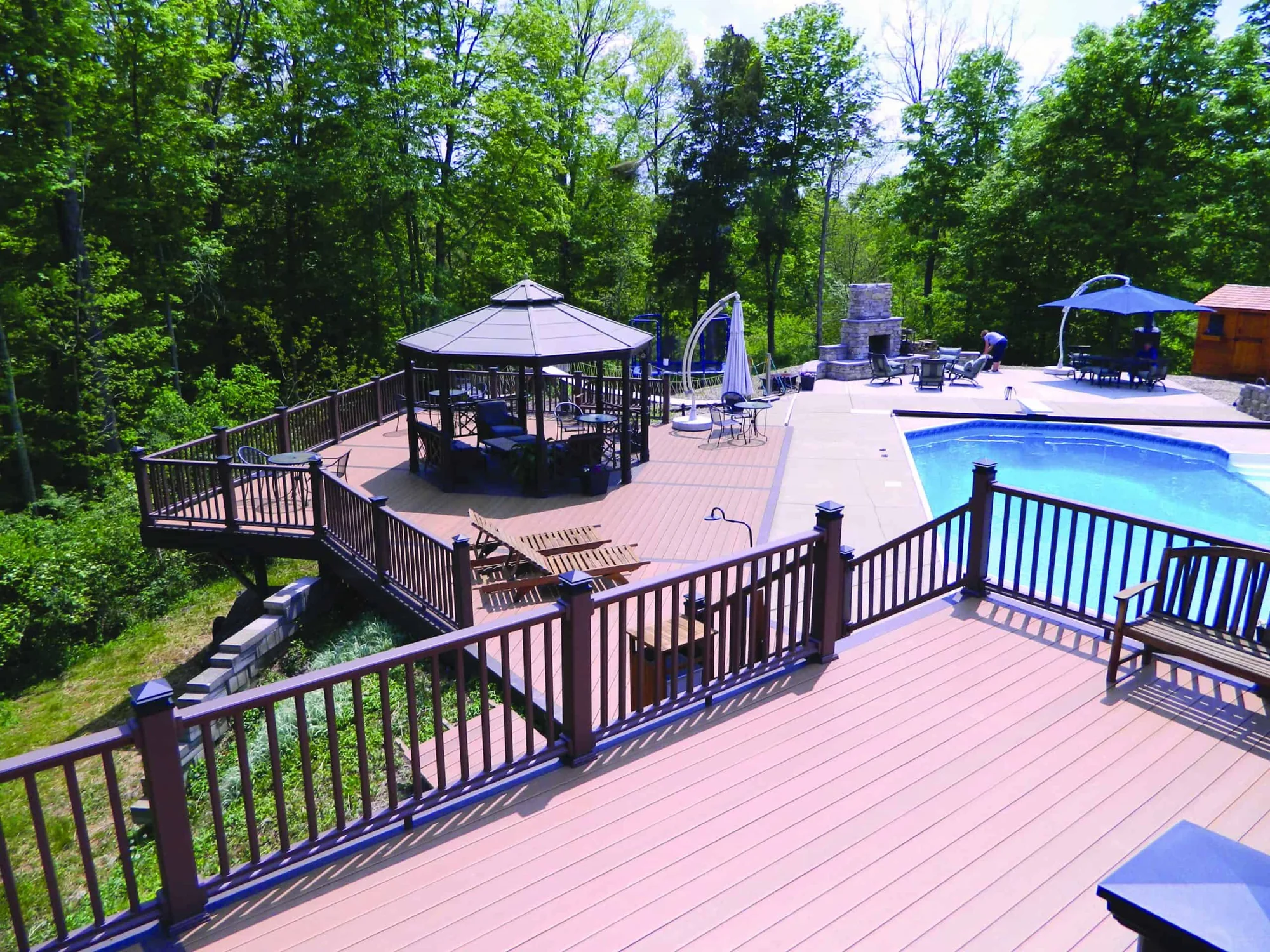 TruNorth Clubhouse Ipe deck installation photo