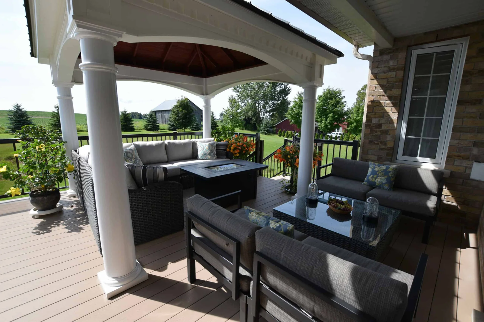 TruNorth Clubhouse Cobblestone deck installation photo