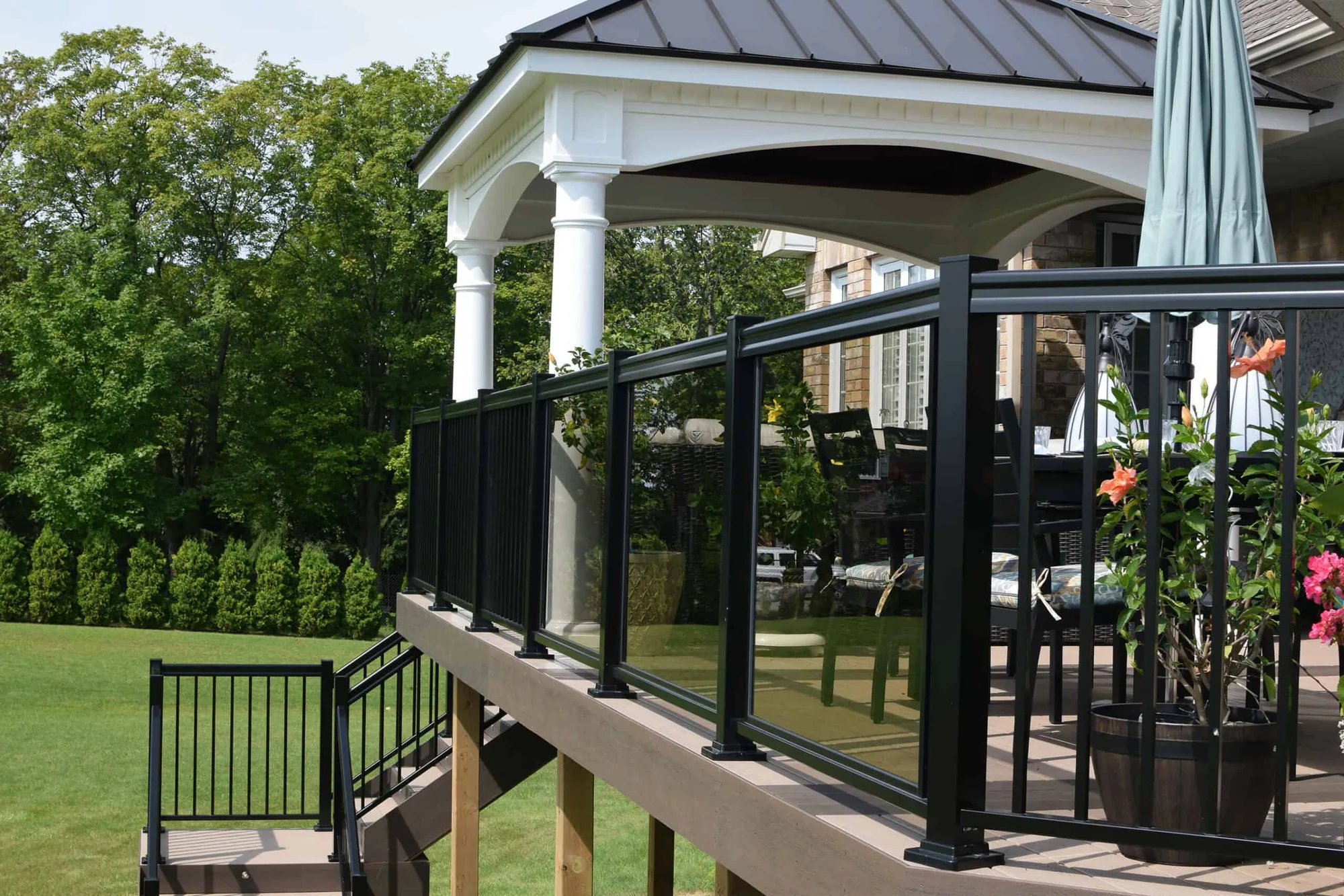 TruNorth Clubhouse Cobblestone deck installation photo