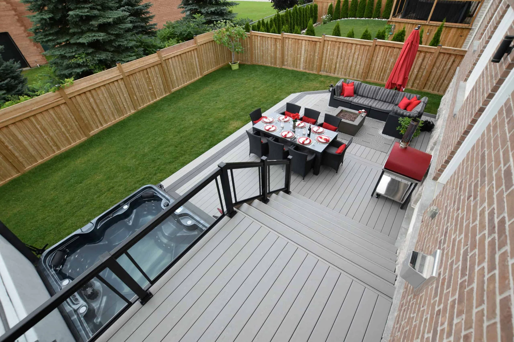 TruNorth Clubhouse Brookstone PVC decking installation photo