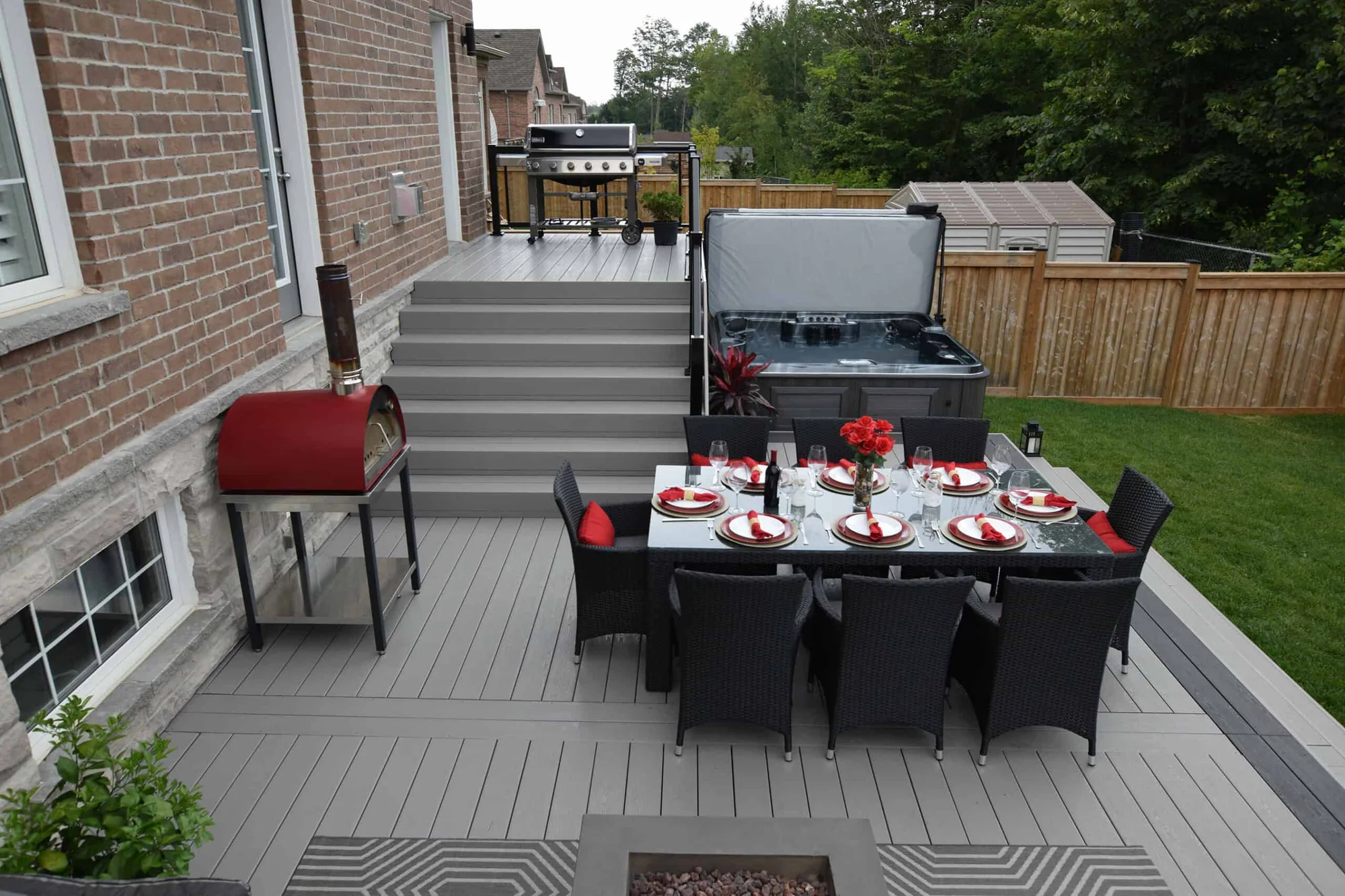 TruNorth Clubhouse Brookstone PVC decking installation photo