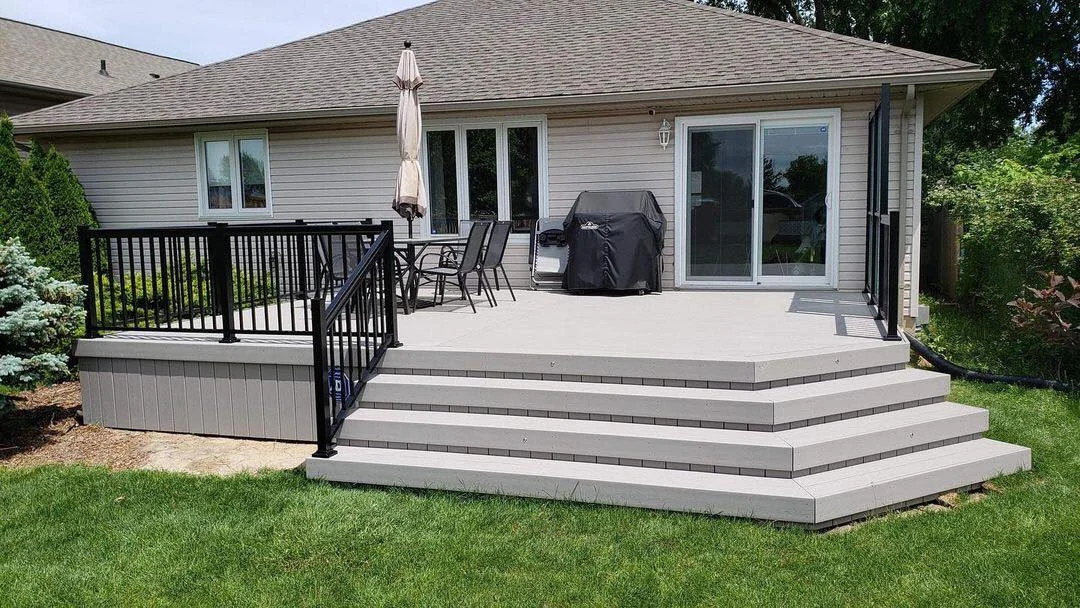 TruNorth Clubhouse Brookstone PVC decking installation photo