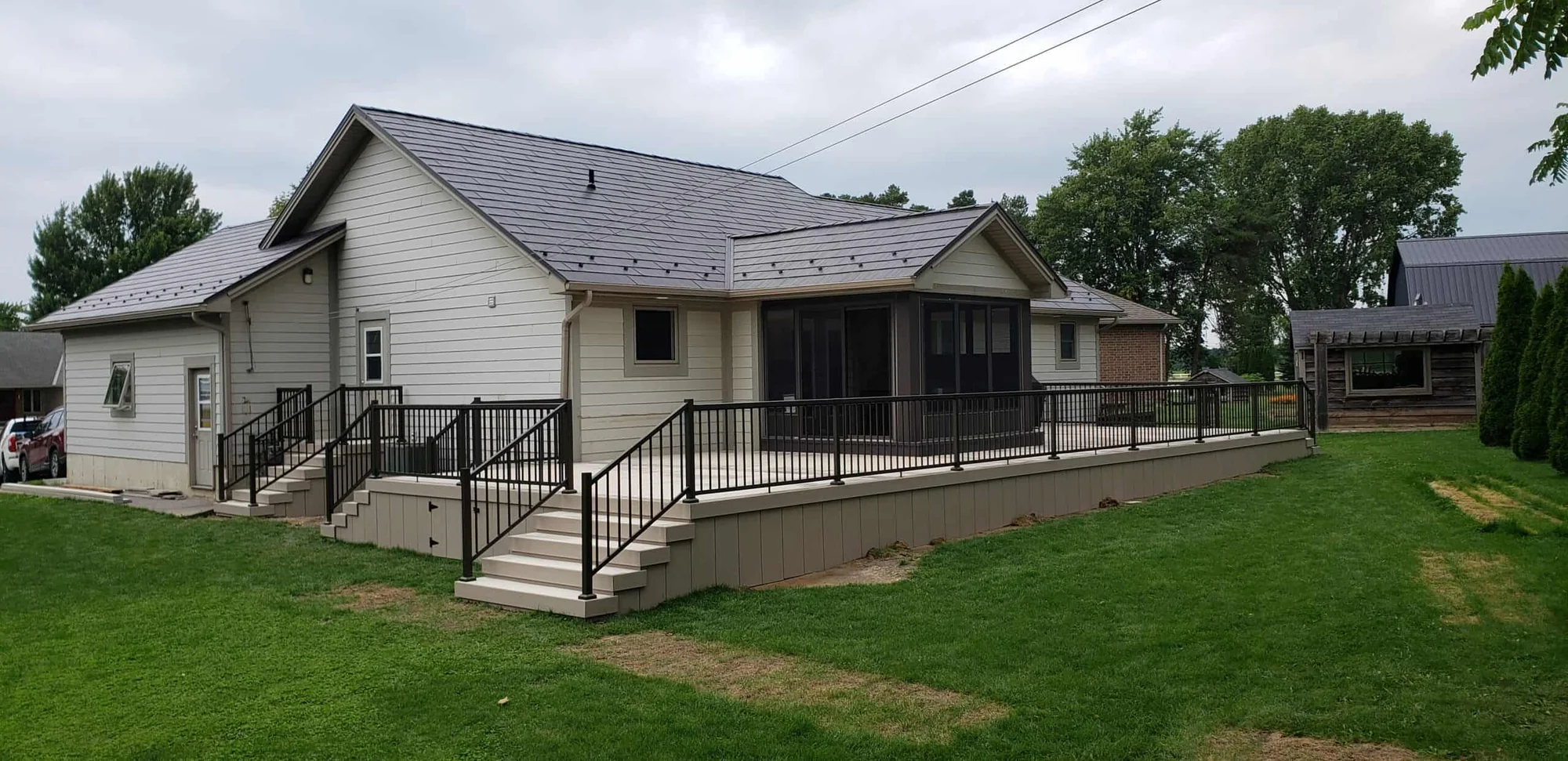 TruNorth Clubhouse Sandstone deck installation photo