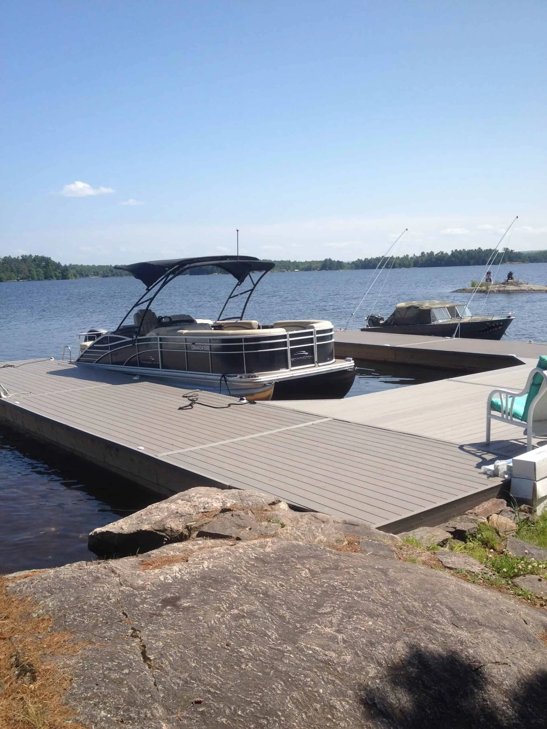 TruNorth Composite Stone Grey deck installation photo