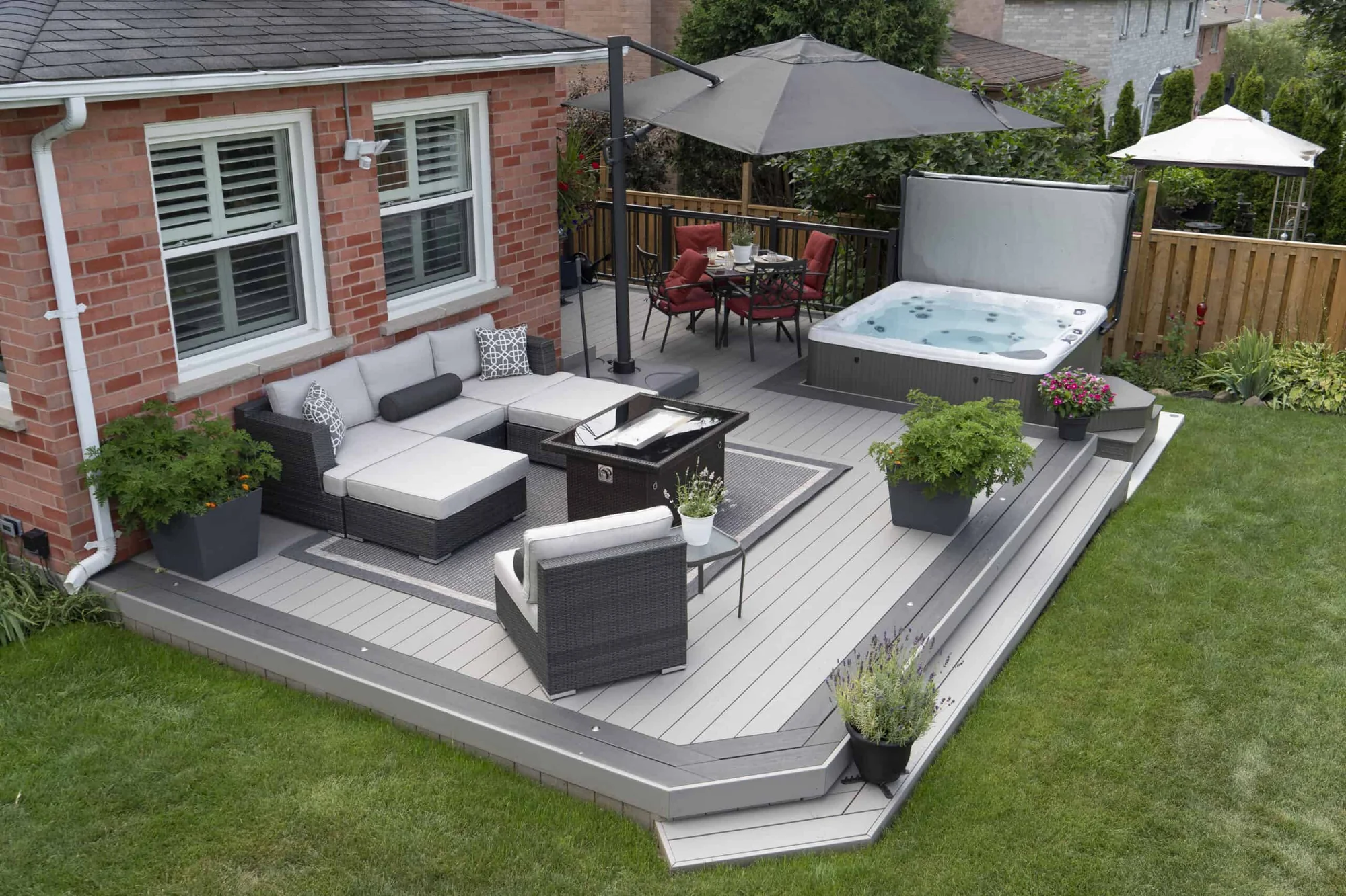 TruNorth Clubhouse Brookstone PVC decking installation photo