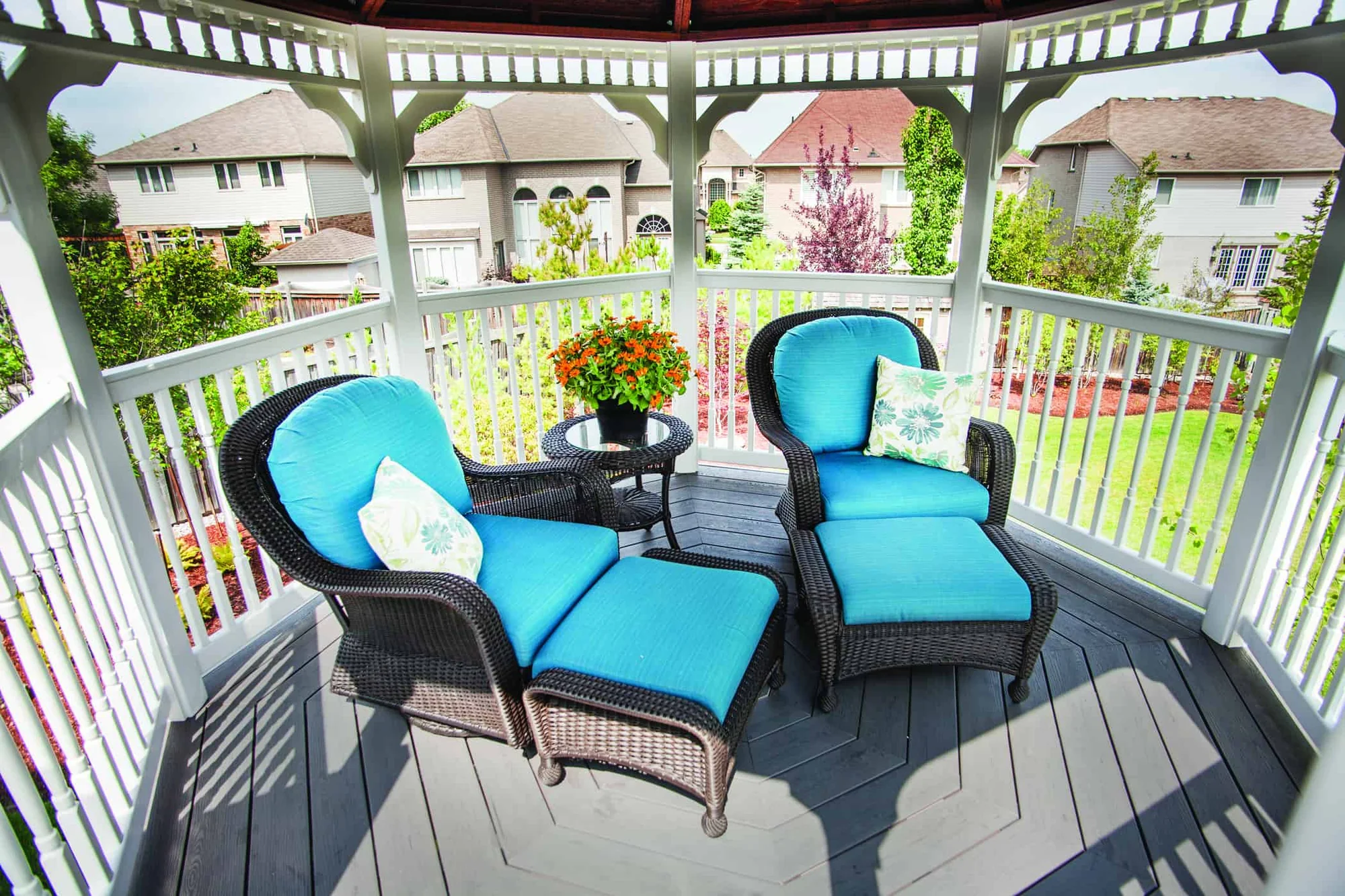 TruNorth Clubhouse Brookstone PVC decking installation photo