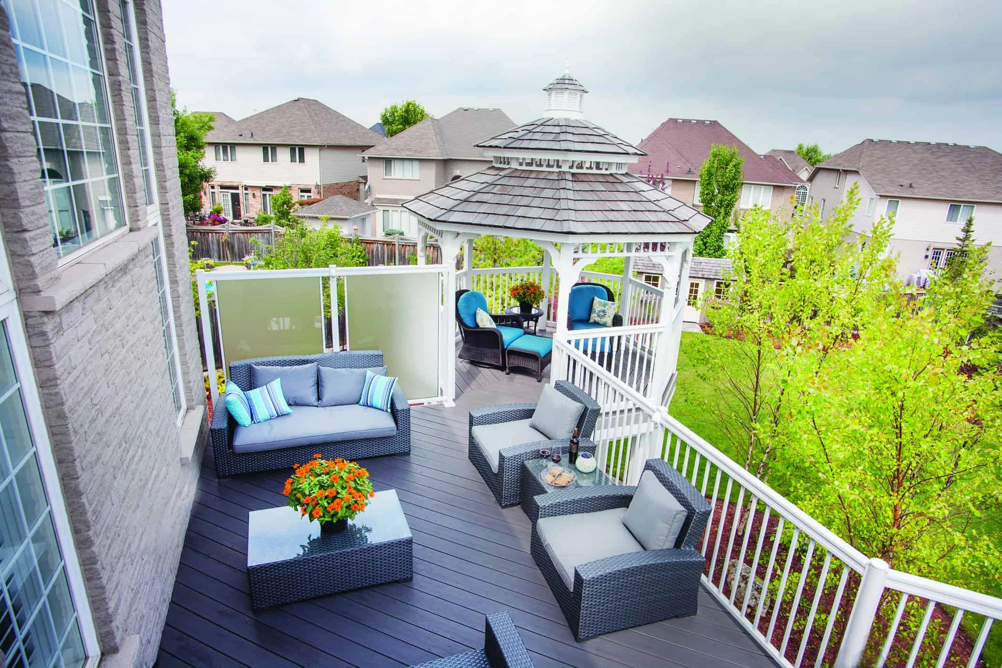 TruNorth Clubhouse Brookstone PVC decking installation photo