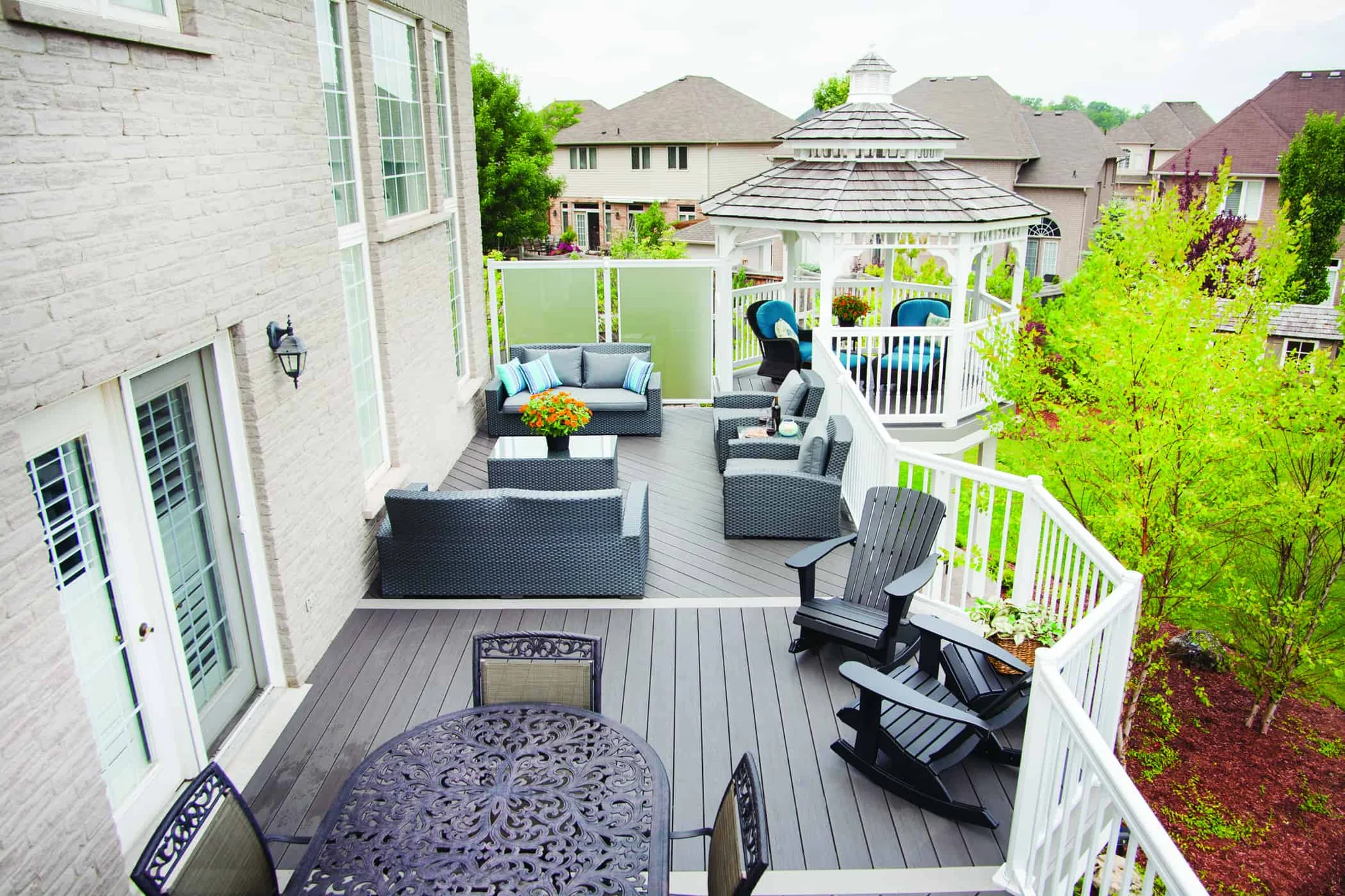 TruNorth Clubhouse Brookstone PVC decking installation photo