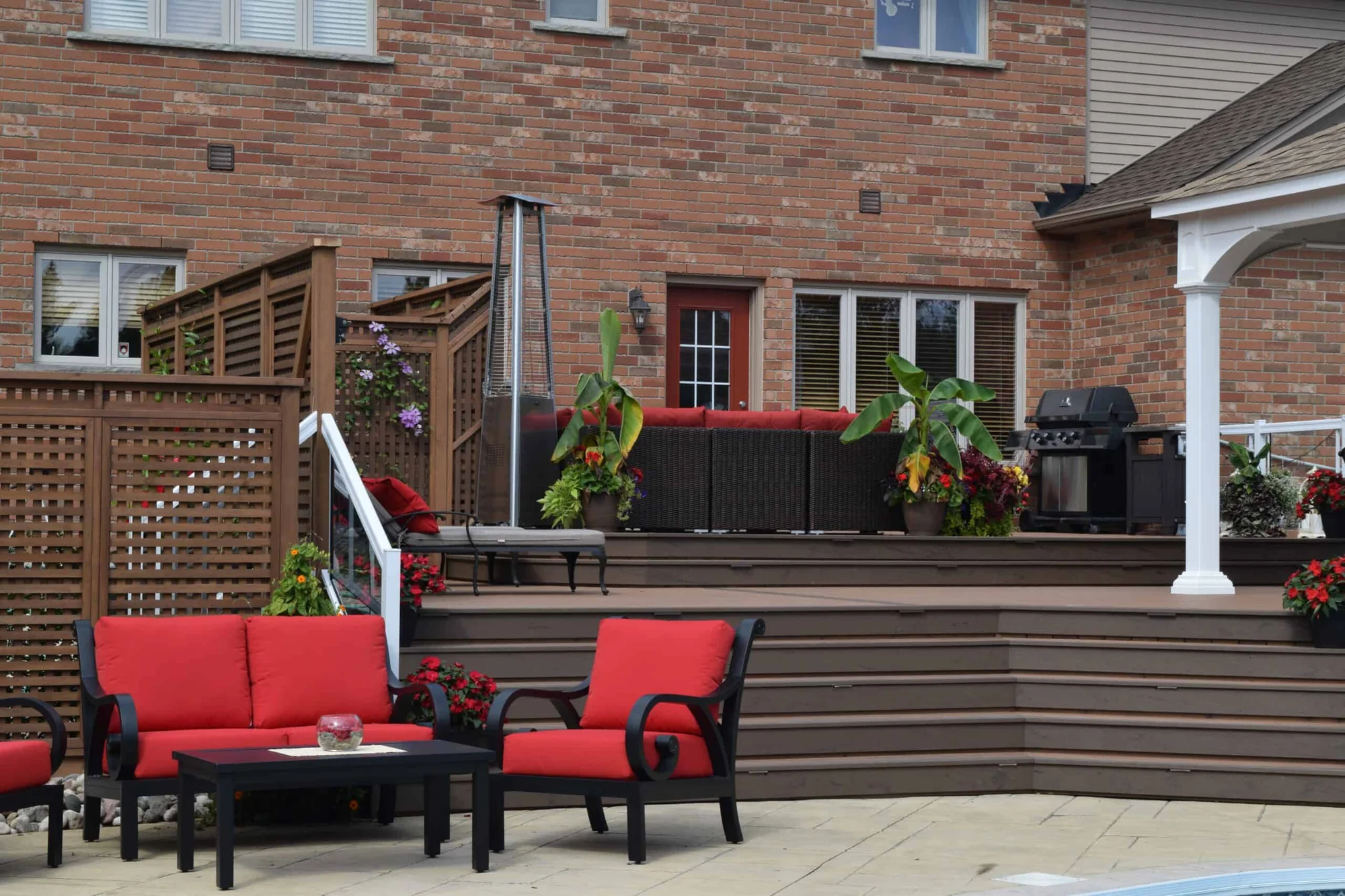 TruNorth Composite Tropical Walnut deck installation photo