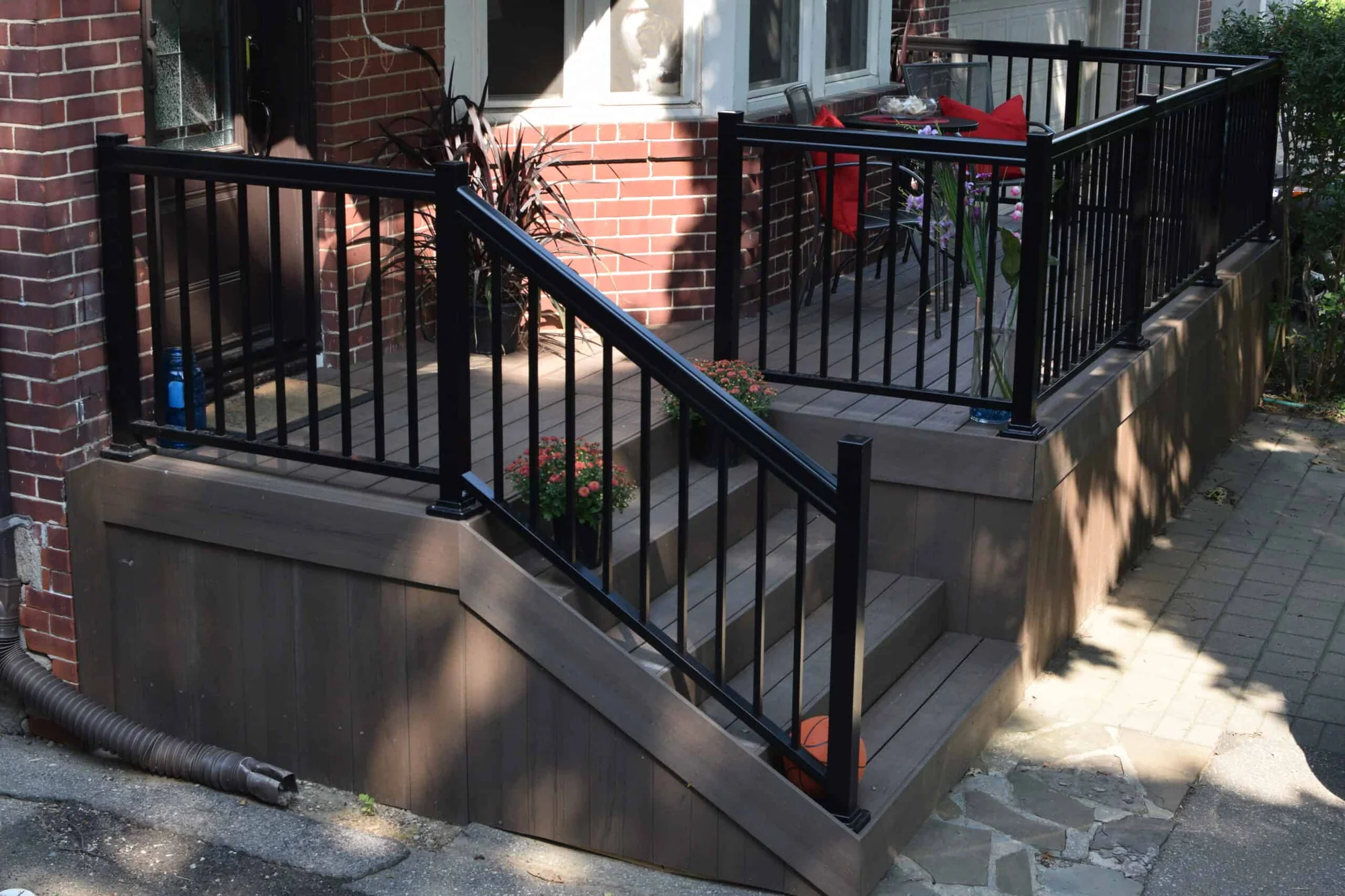 TruNorth Composite Tropical Walnut deck installation photo