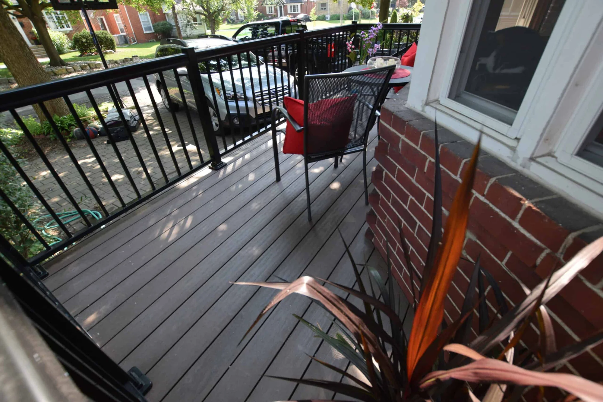 TruNorth Composite Tropical Walnut deck installation photo