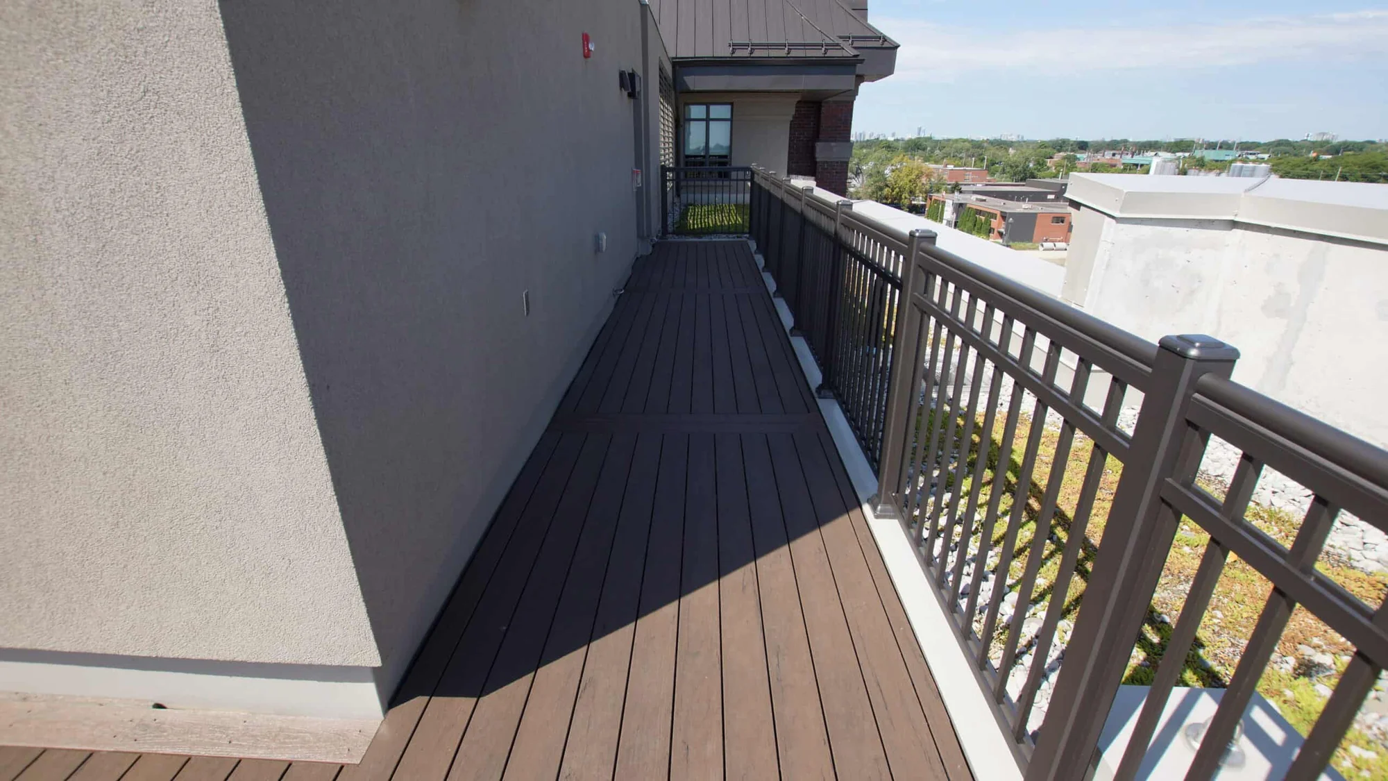 TruNorth Composite Tropical Walnut deck installation photo