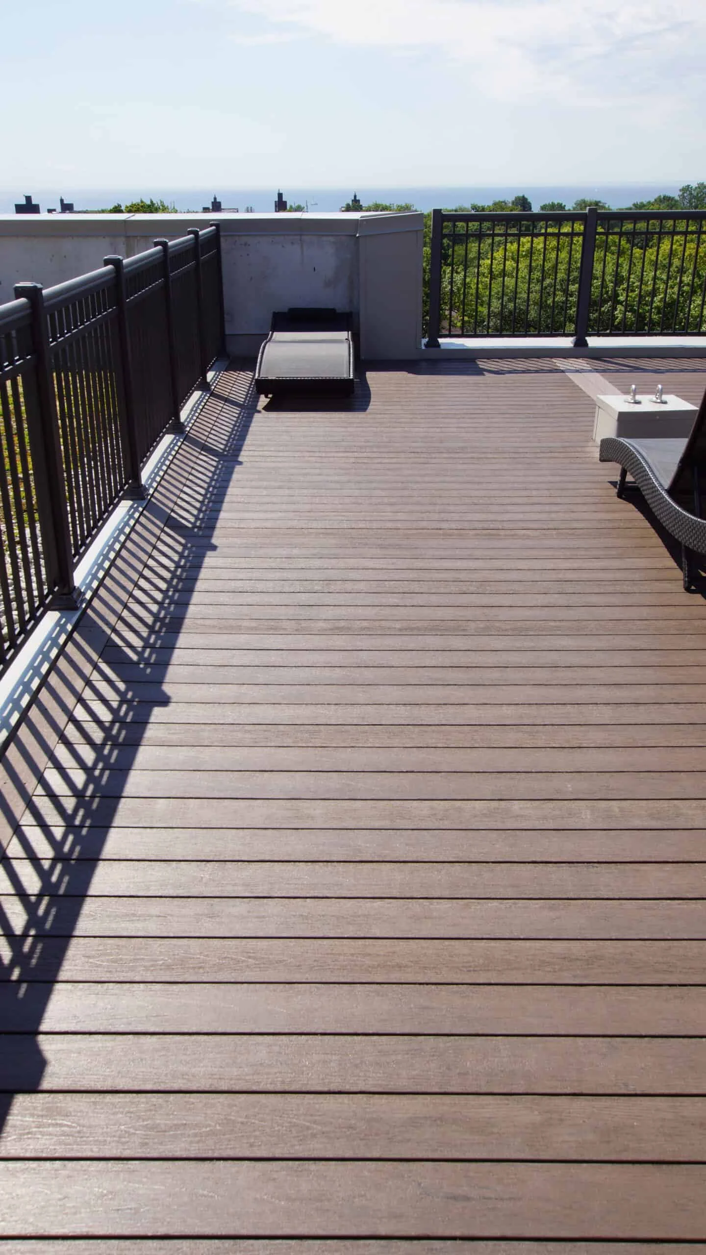 TruNorth Composite Tropical Walnut deck installation photo