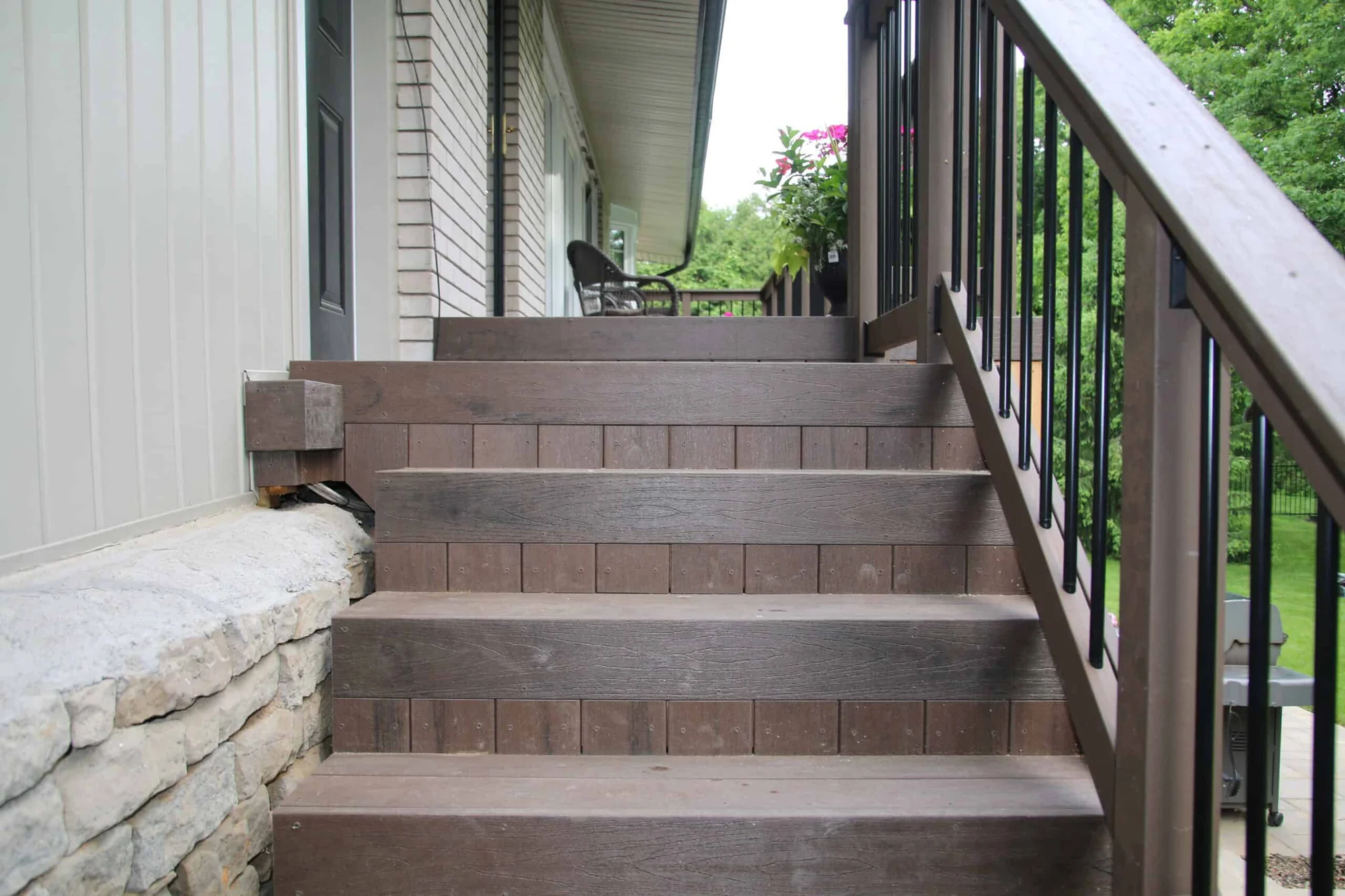 TruNorth Composite Tropical Walnut deck installation photo