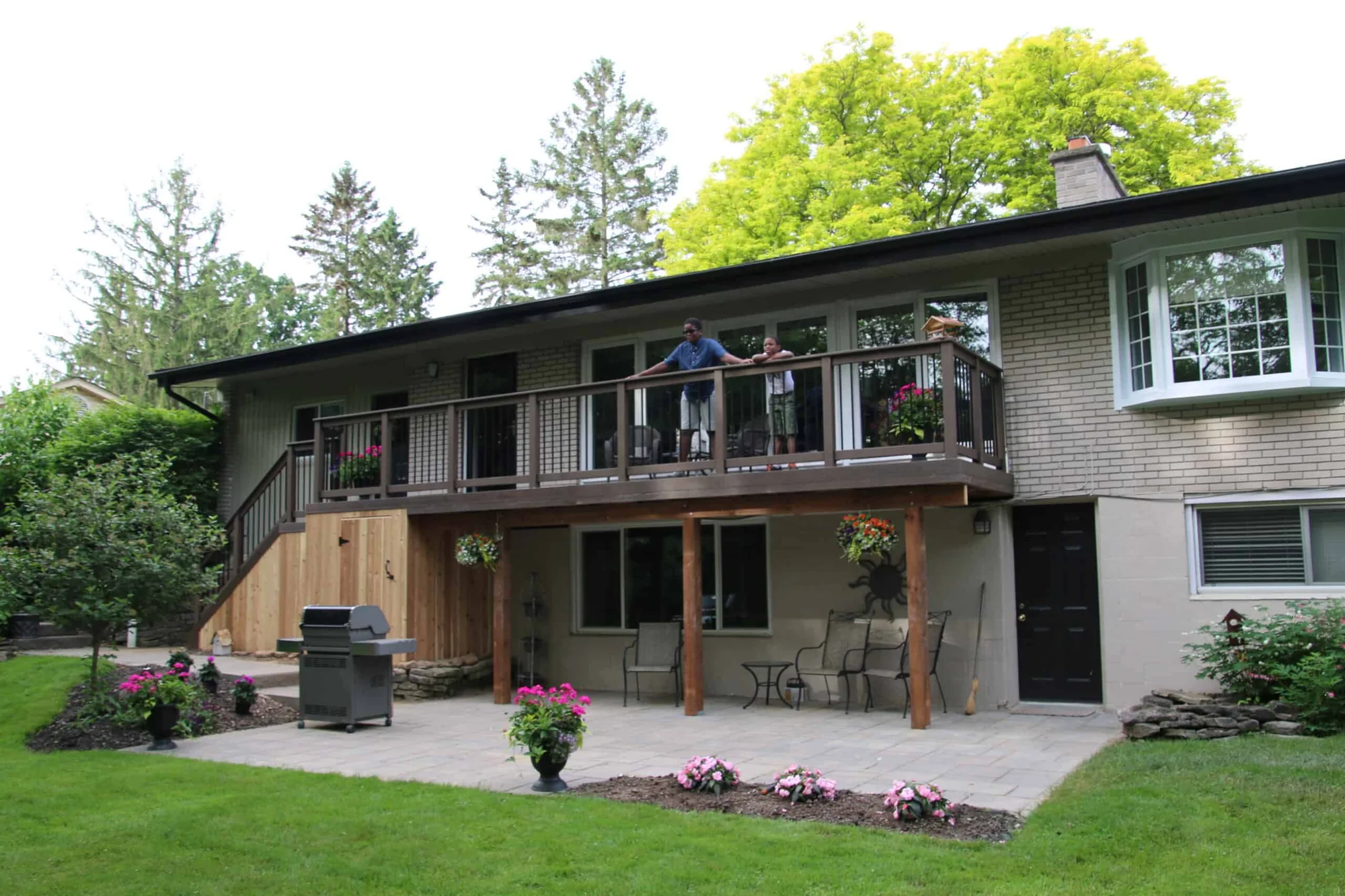 TruNorth Composite Tropical Walnut deck installation photo