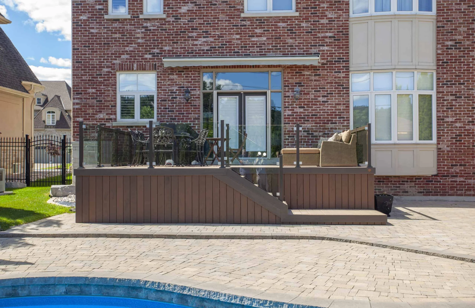 TruNorth Clubhouse Cobblestone deck installation photo