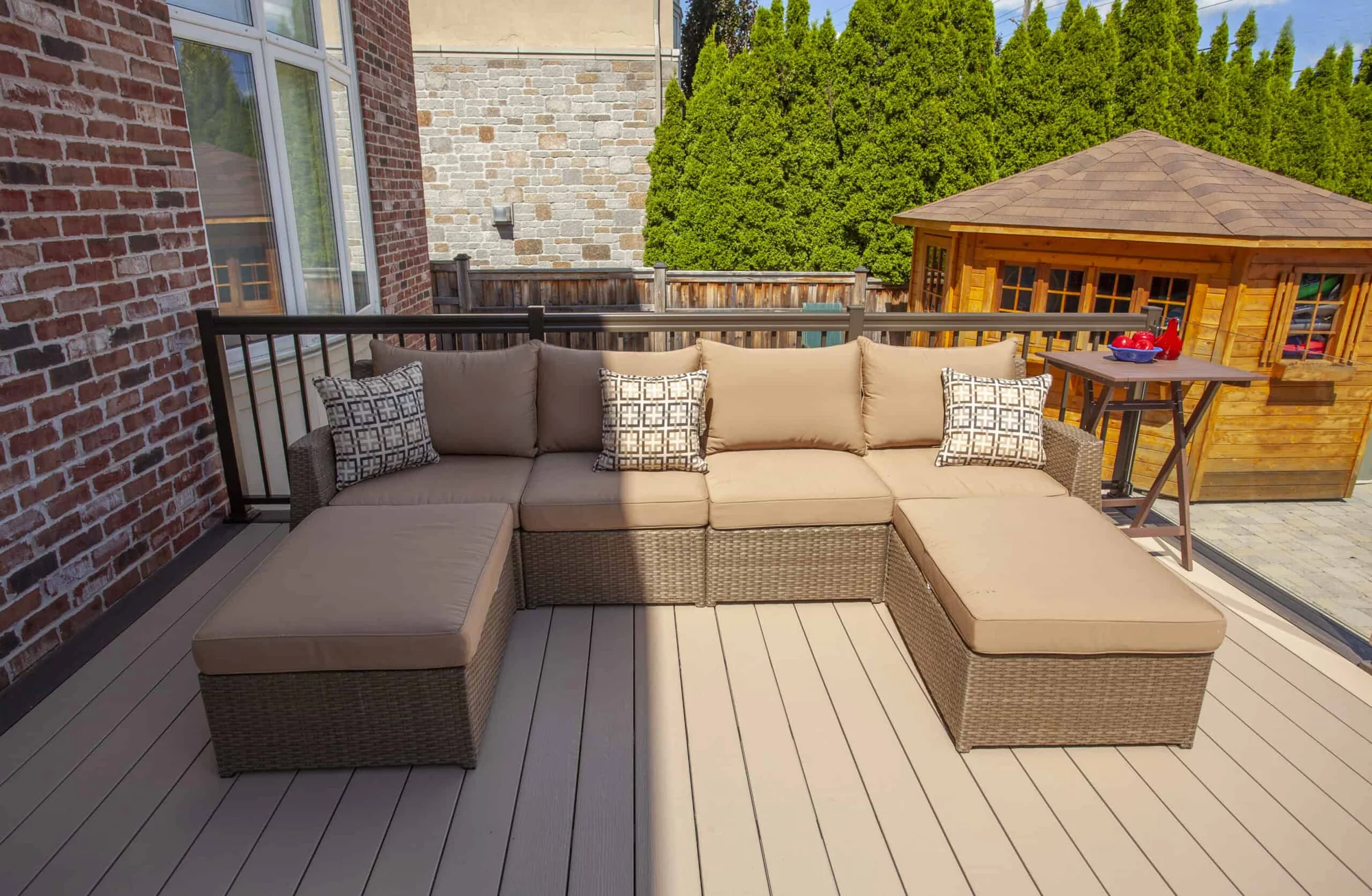 TruNorth Clubhouse Cobblestone deck installation photo