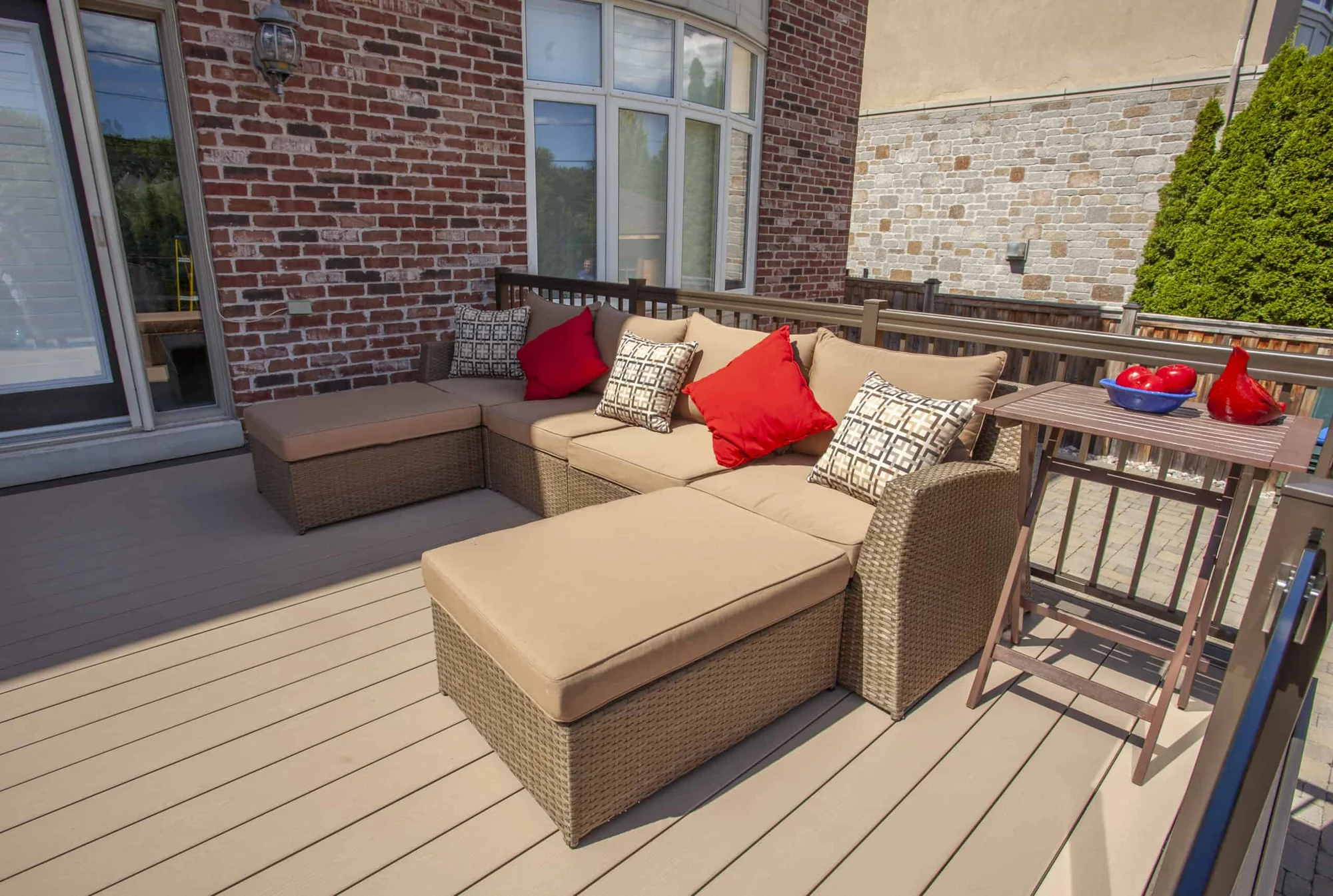 TruNorth Clubhouse Cobblestone deck installation photo