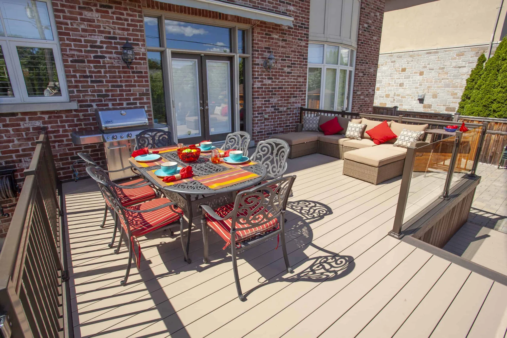 TruNorth Clubhouse Cobblestone deck installation photo