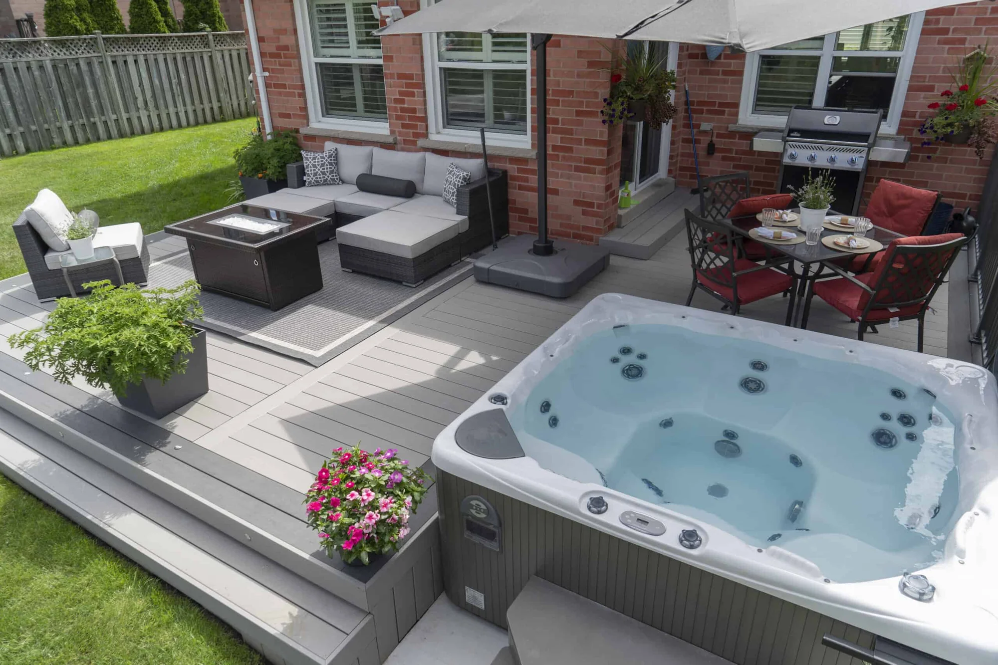 TruNorth Clubhouse Brookstone PVC decking installation photo