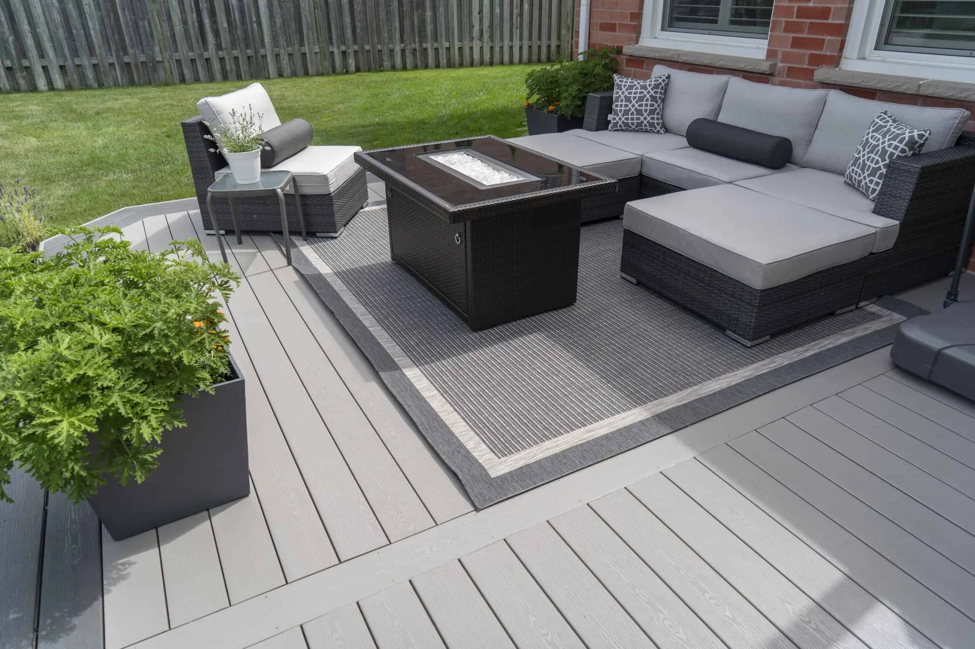 TruNorth Clubhouse Brookstone PVC decking installation photo