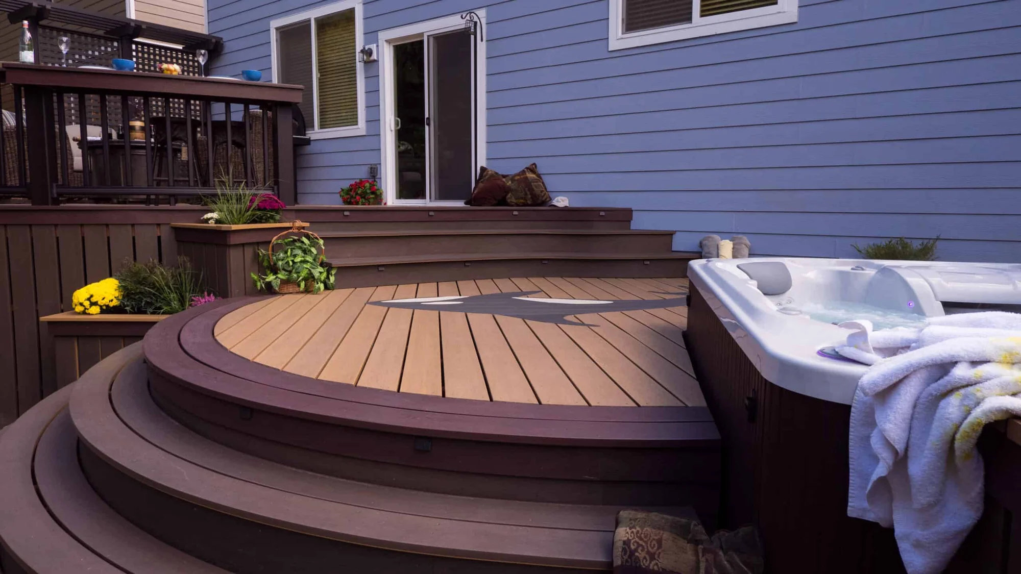 TruNorth Clubhouse Mahogany deck installation photo